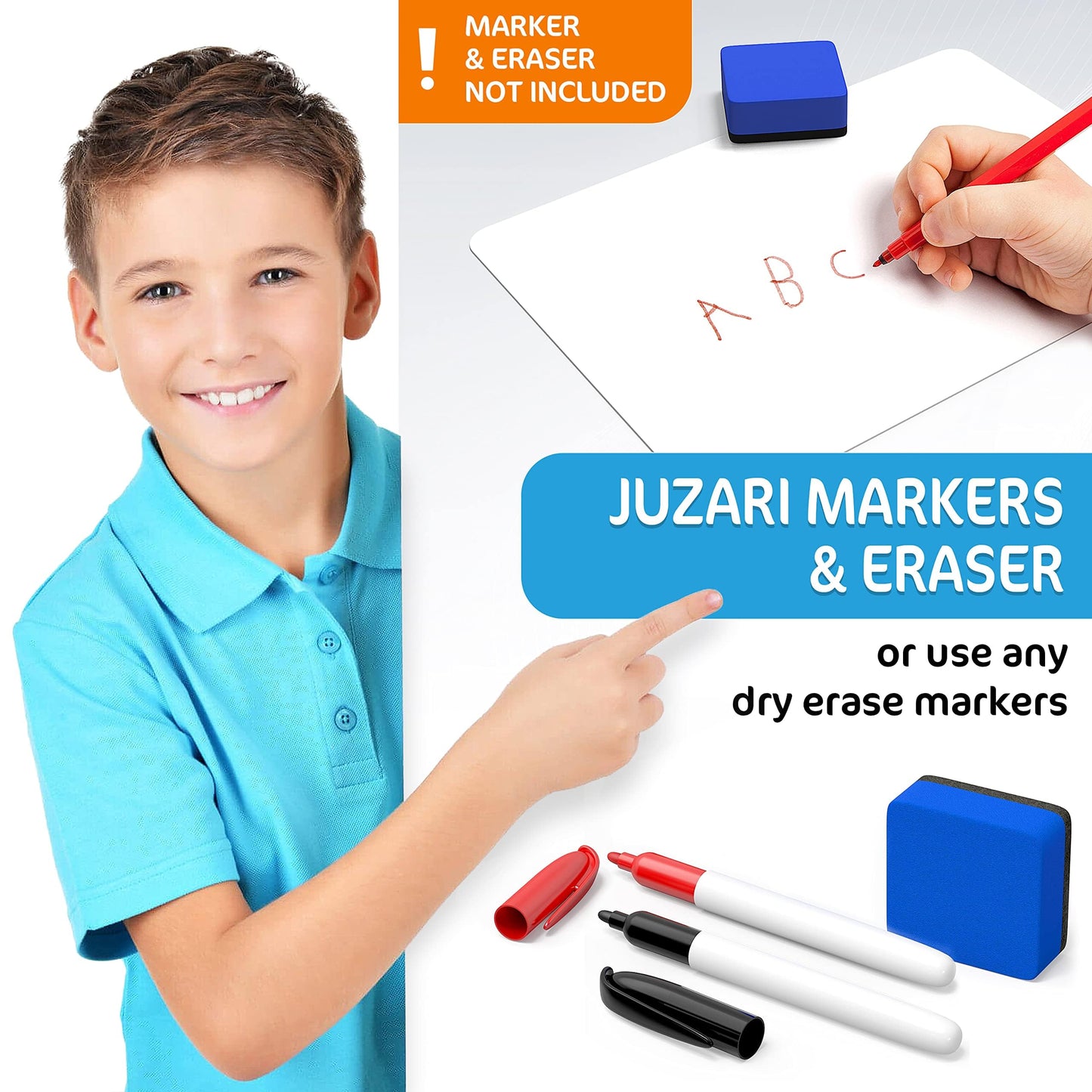 10 Pack 9x12 Small White Board for Students - Small Dry Erase Boards - Double Sided Mini Whiteboard - Smal Whiteboards Lapboards - Personal Dry Erase Board Kids - Mini White Boards for Classroom