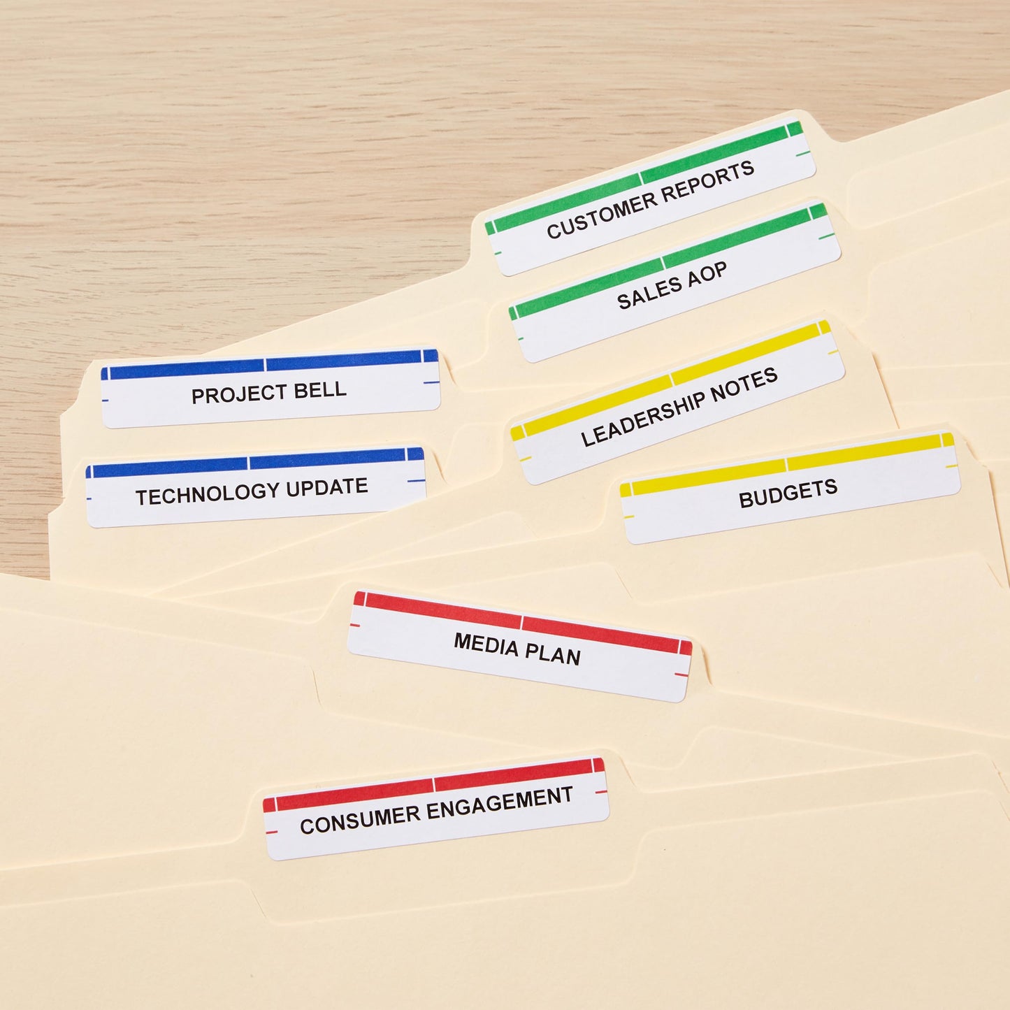 Permanent TrueBlock File Folder Labels with Sure Feed