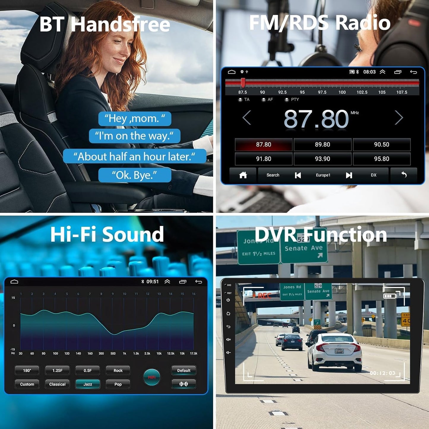 Car Stereo for Honda CRV 2007 2008 2009 2010 2011 with Wireless Carplay Android Auto Mirror Link, 32G 9 Inch Touch Screen Car Radio Bluetooth GPS Hi-Fi WiFi FM RDS Camera Radio for Honda CRV