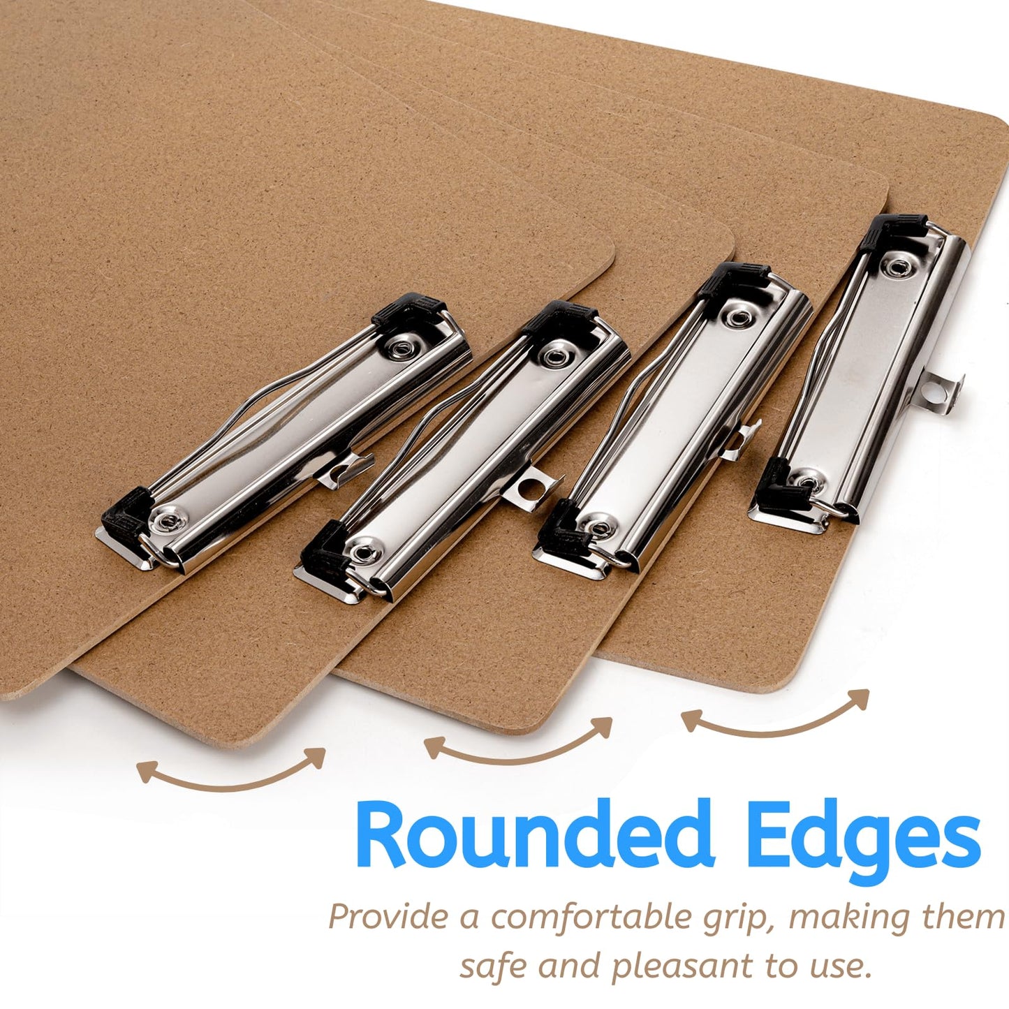 YOUEON 20 Pack Hardboard Office Clipboards, 9 x 12.5 Inch Letter Size Clipboard with Low Profile Clip & Hangable Loop, Clip Boards for Home Office School Hospital Supplies