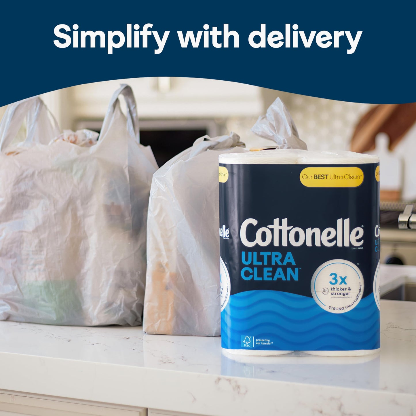 COTTONELLE ULTRACLEAN MEGA RL Bath Tissue 12 PK 284
