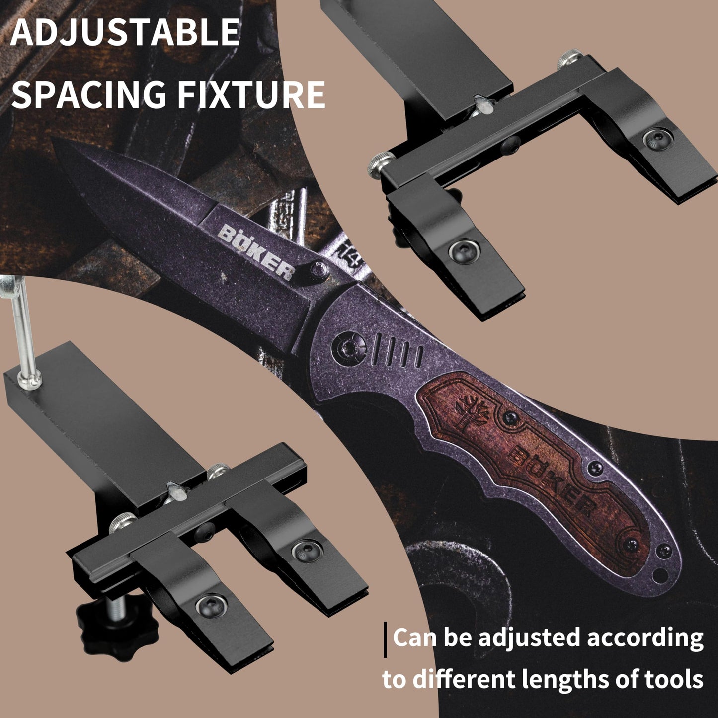 CWOVRS Knife Sharpening System, Quick C-Clamp Precision Knife Sharpener with 360° Flip Dual Clamp & Adjustable Angle, Fixed-Angle Knife Sharpener for Kitchen & Chef Knives, 4 Diamond & 2 Water Stones