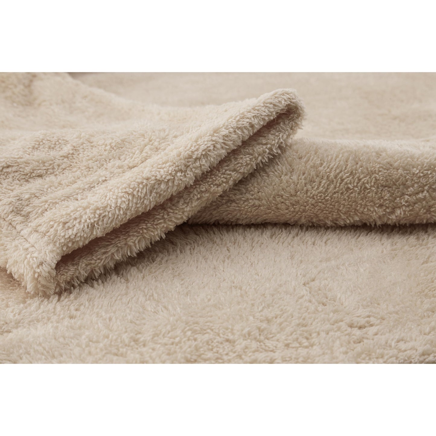 American Soft Linen Warm Fleece Robe, Mens and Womens Robe Fuzzy, 1 Piece Unisex Plush Adult Bathrobe for Bathroom, Beige, Large-X-Large