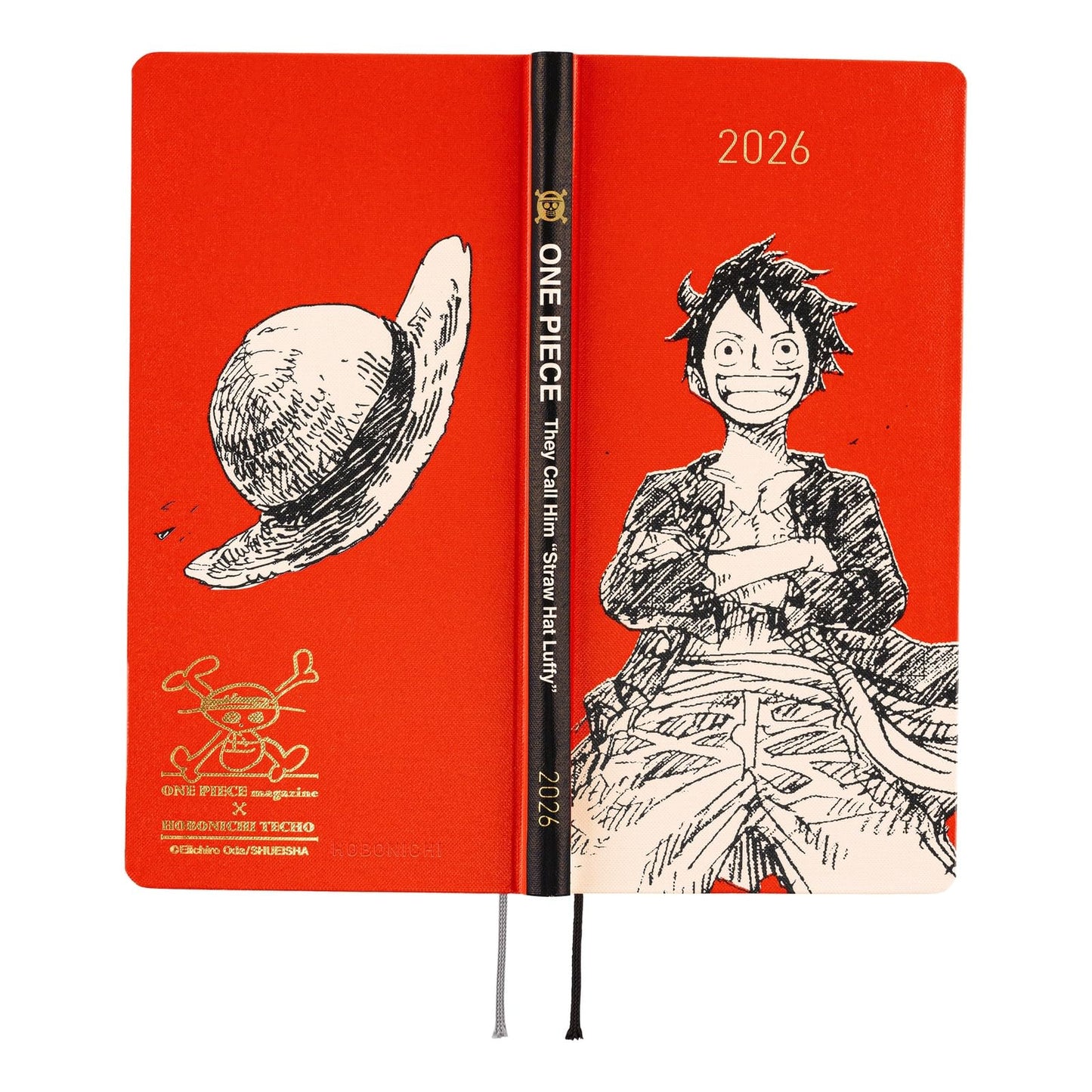 Hobonichi Techo 2026 Spring Weeks – ONE PIECE magazine: Straw Hat Luffy (Red) (Japanese, Tall & Slim, April Start Planner)
