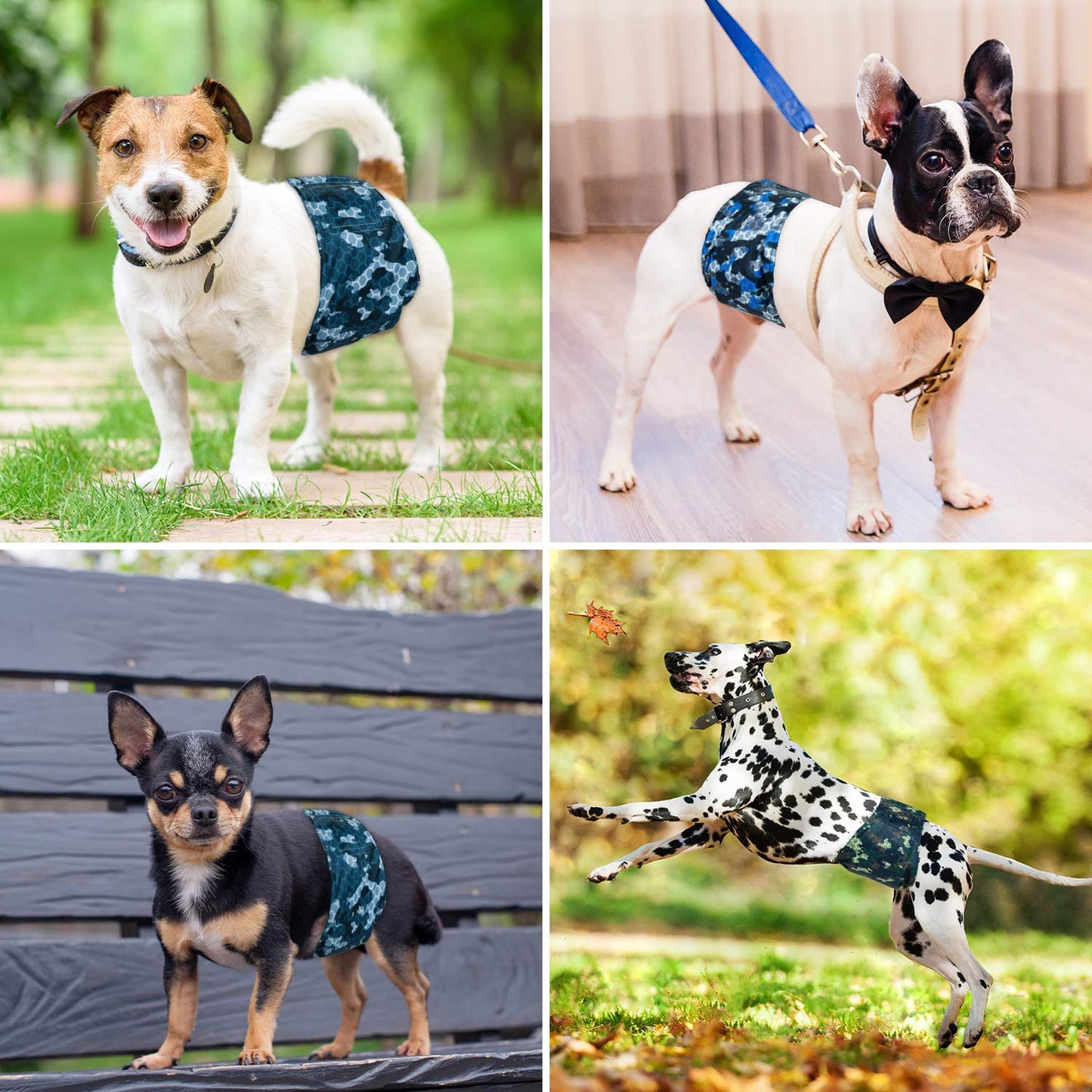 Pet Soft Washable Dog Diapers - Male Dog Belly Bands Diapers for Doggy, Washable Male Dog Belly Wraps 3Pack(Army, XXL)