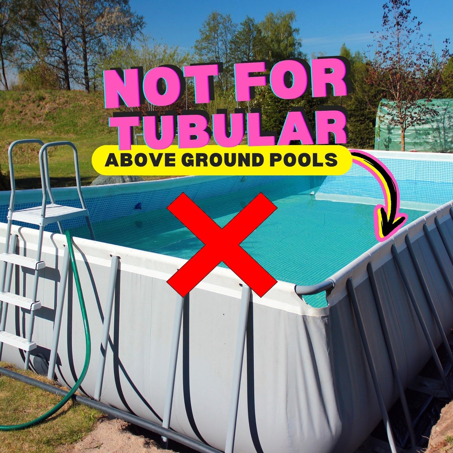 2-Pack Cup Holders for Above Ground Pool | Adjustable Drink Holder for Square Top Pools Only | Blue | Must-Have Pool Accessories | Use for Boat, Deck, Balcony | Made in Canada