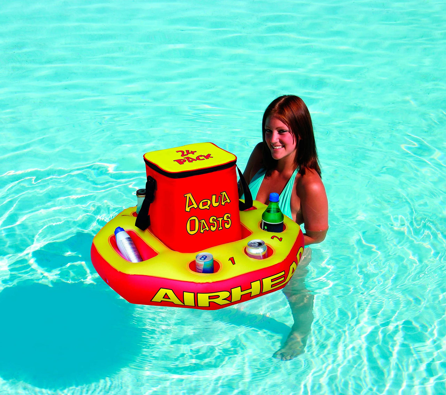 AIRHEAD AHAO-1 Aqua Oasis Insulated Nylon Cooler with Removable Floating Base
