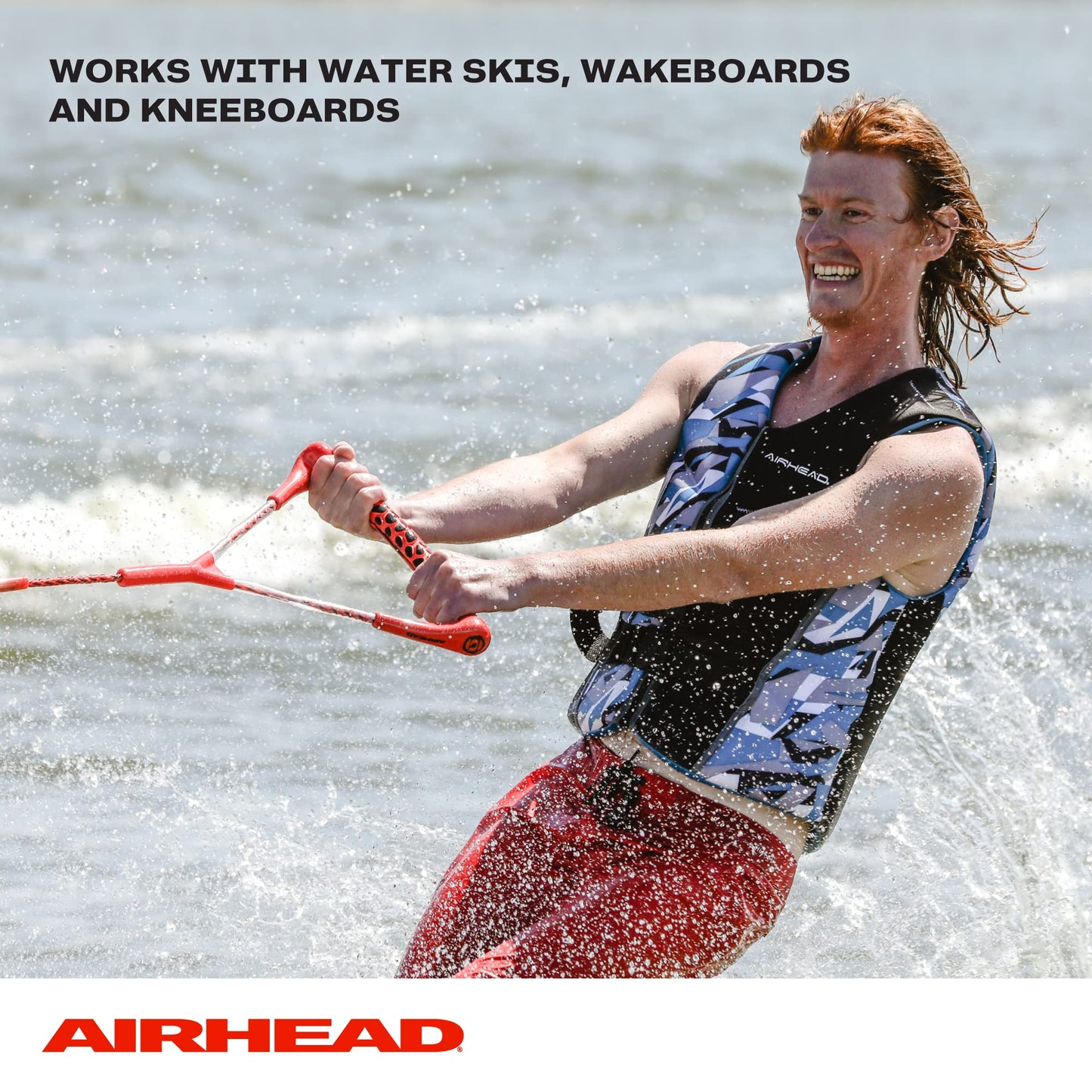 Kwik Tek 3-Section Water Ski Rope with Radius Handle and EVA Grip