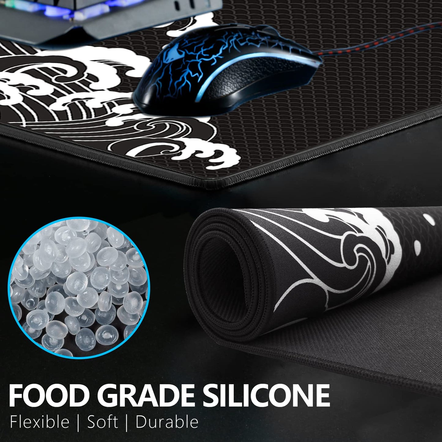 X-Raypad Aqua Control Plus Wave Gaming Mouse Pad, Ultra-High Precision Mouse Pad with Perfect Speed and Control Capability, Consistent X and Y Glide, Designed for Fps Players with Low DPI Requirements