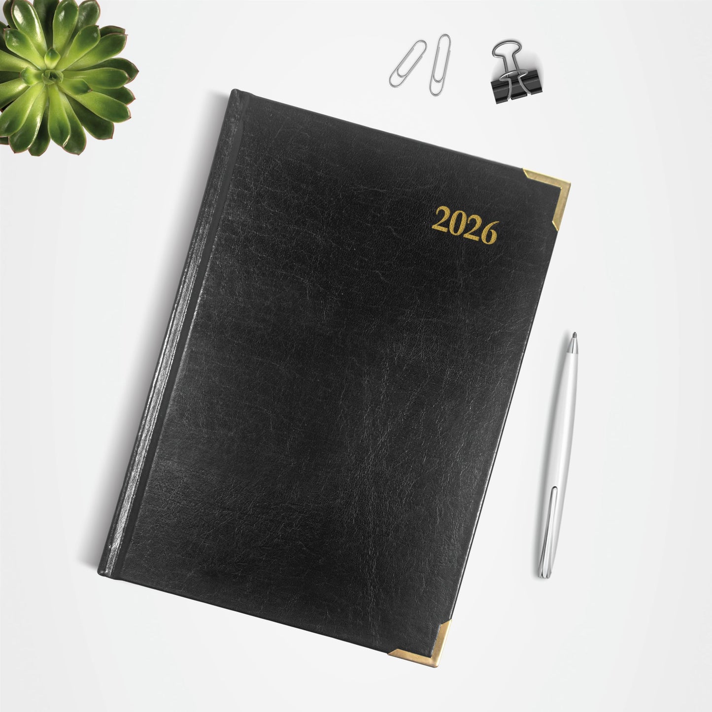 Brownline® 2026 Executive Weekly Planner, Appointment Book, 12 Months, January to December, Sewn Binding, 8.187" x 5.625", Black, Trilingual (CBE507-26)