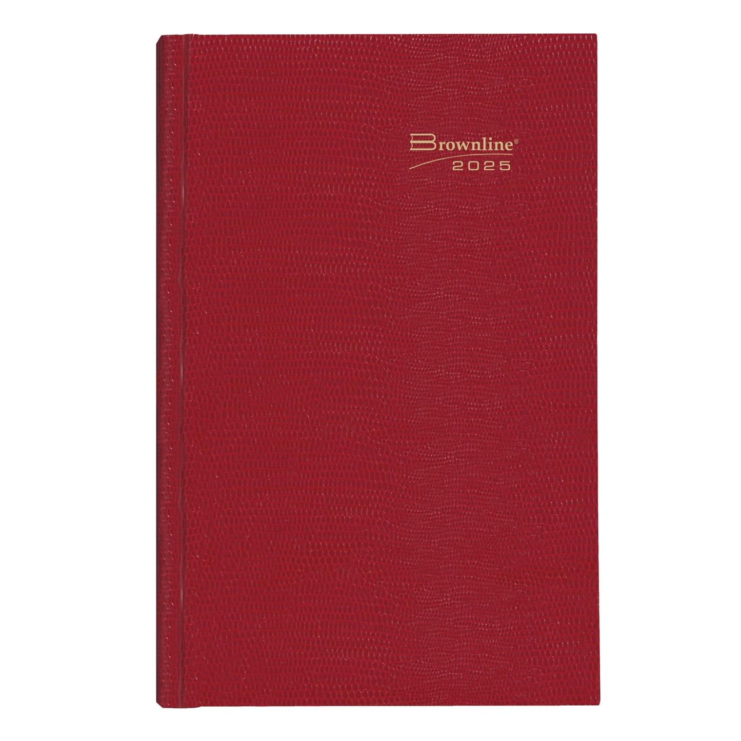 Brownline® 2025 Traditional Daily Planner, Untimed Journal, 12 Months, January to December, Perfect Binding, 10" x 7.875", Bright Red (C550.RED-25)