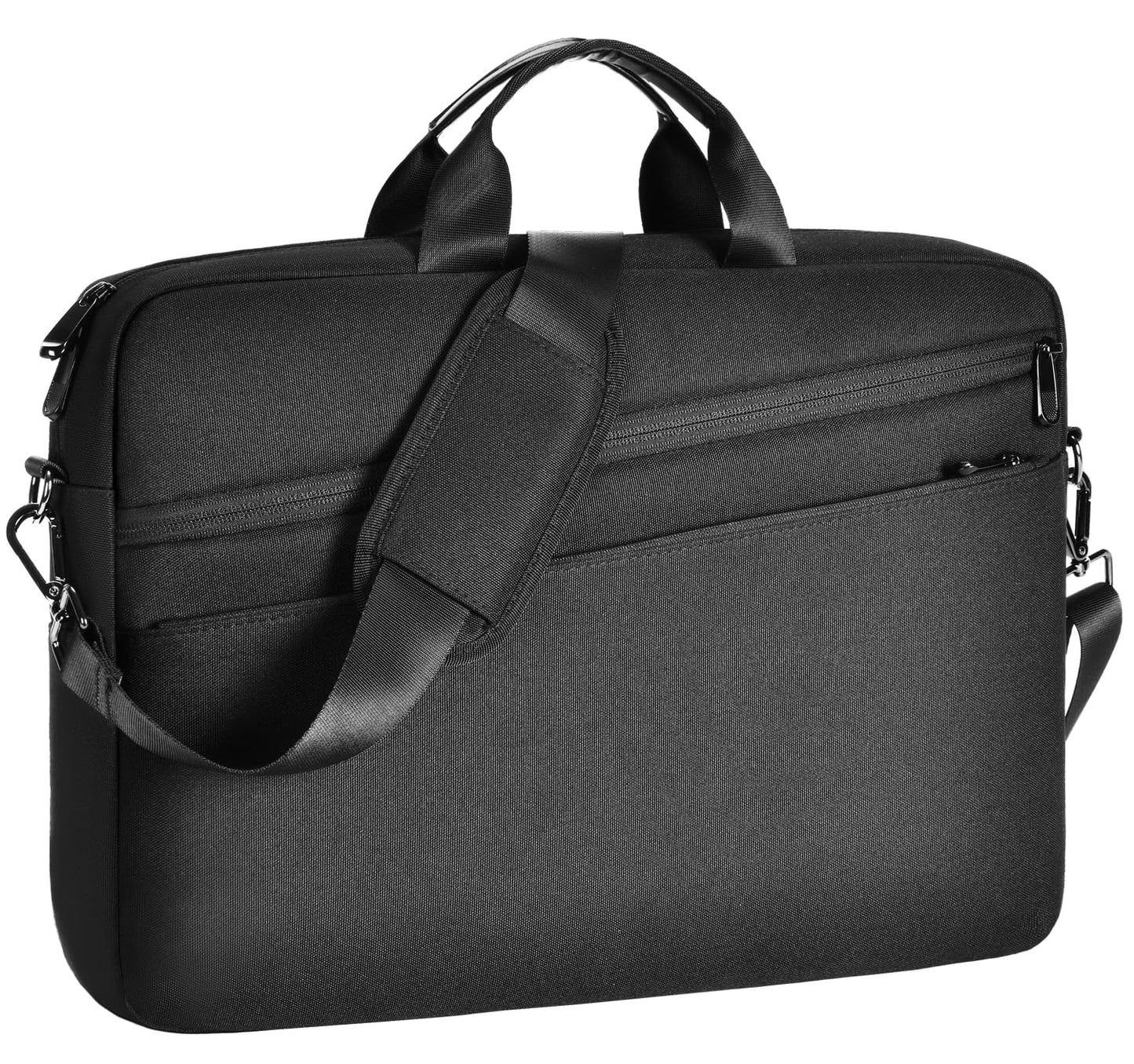 15.6 Inch Business Laptop Bag for Men & Women, Waterproof Polyester Briefcase for Work, Commute, Travel