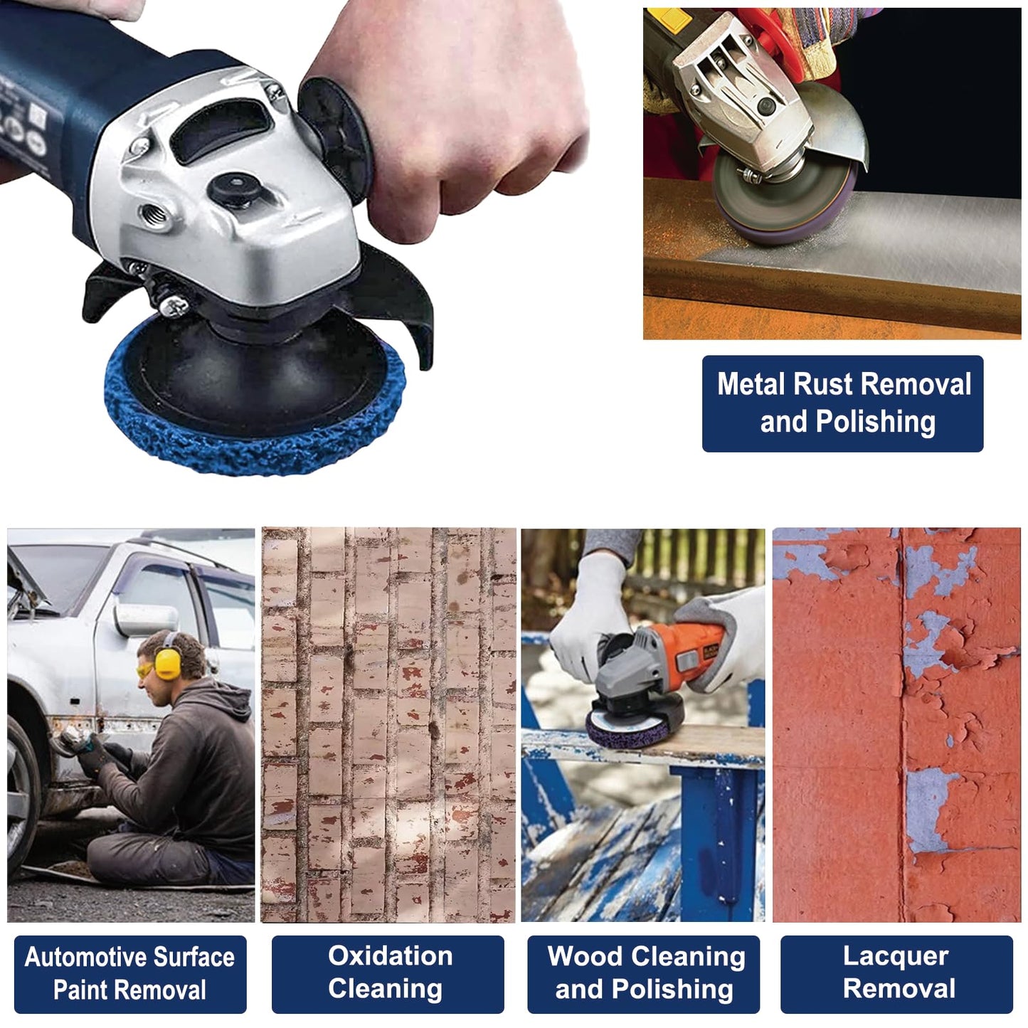 12 PCS Strip Discs Paint Stripper Discs, Wimayo 4-1/2 "x 7/8" Stripping Wheel Rust Remover Grinder Disc for Angle Grinder to Clean and Remove Rust, Paint ＆ Oxidation