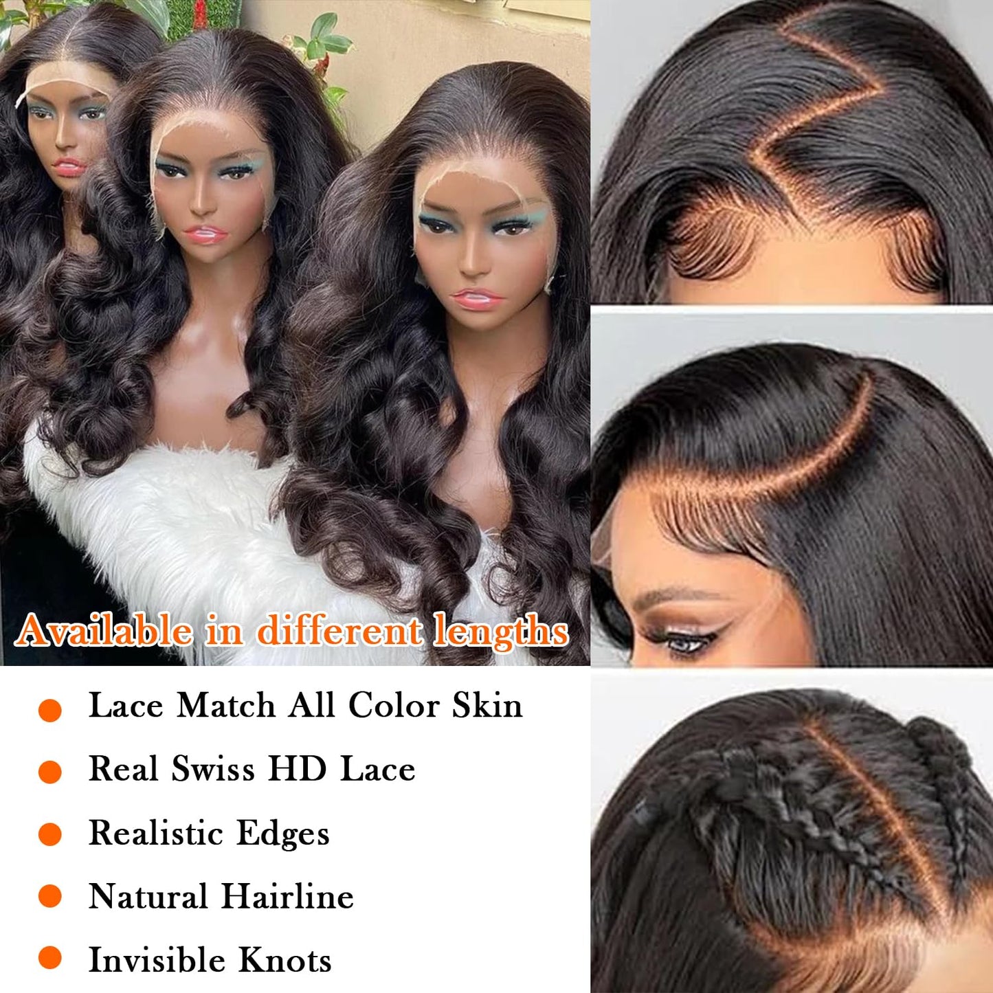 30 Inch Lace Front Wigs For Human Hair 13x4 HD Lace Frontl Human Hair Wigs Human Hair Wig 200% Density Glueless Wigs Human Hair Pre Plucked Human Hair