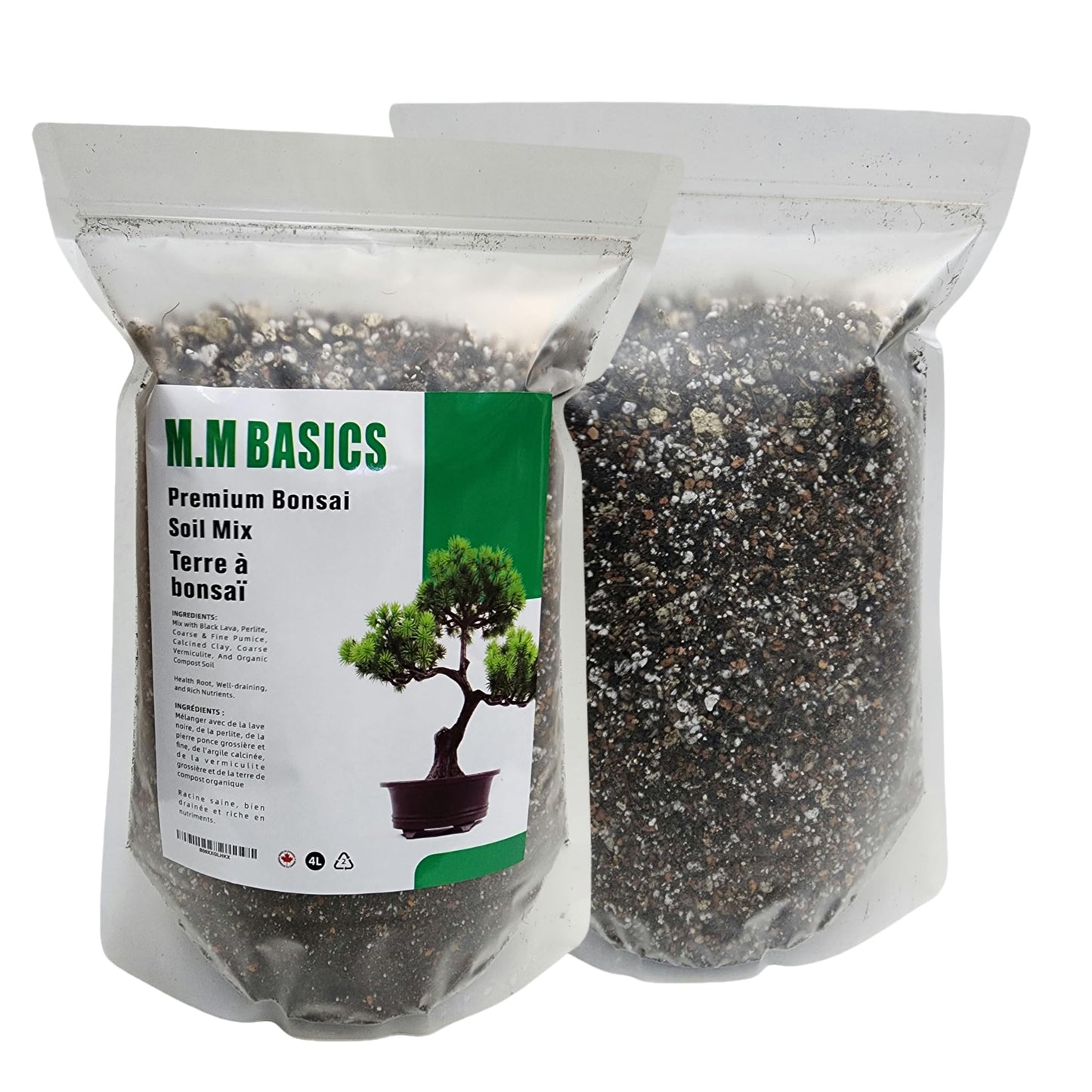 4L Organic Bonsai Tree Potting Mix, Rich in Nutrients and Organisms That Promotes The Growth of All Bonsai Trees, Health Root & Well-draining (4 L Bag)