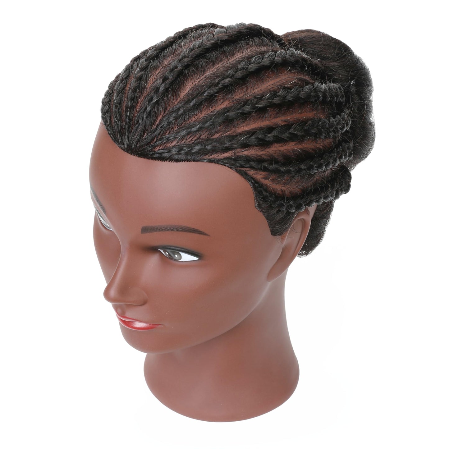 FUTAI Real 100% Human Hair Mannequin Head with Tripod Stand for Hairdresser Practice Manikin Cosmetology Doll Training Head Braiding Styling Curling Cutting Updos Display