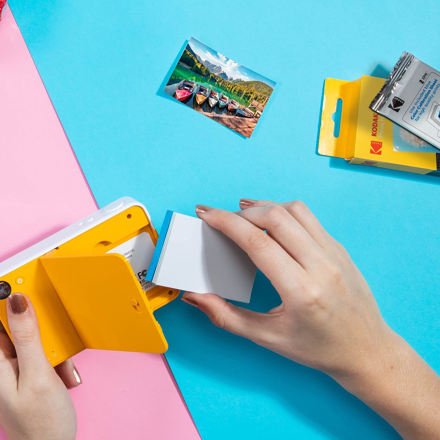 Kodak Zink Photo Paper 2x3 Inches (100 Sheets) Compatible with Kodak Step, Step Slim, Printomatic, Printomatic+, Smile+, Step Touch