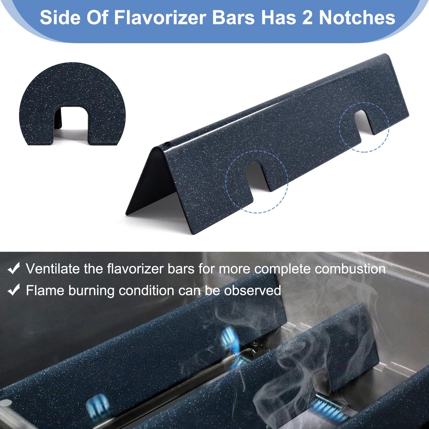 Criditpid Barbecue Replacement Parts for Weber Spirit and Spirit II 300 Series E310 E320 E330 S310 S320 S330 with Front Control, 7636 Flavorizer Bars & 69787 BBQ Burner Tube Kit.