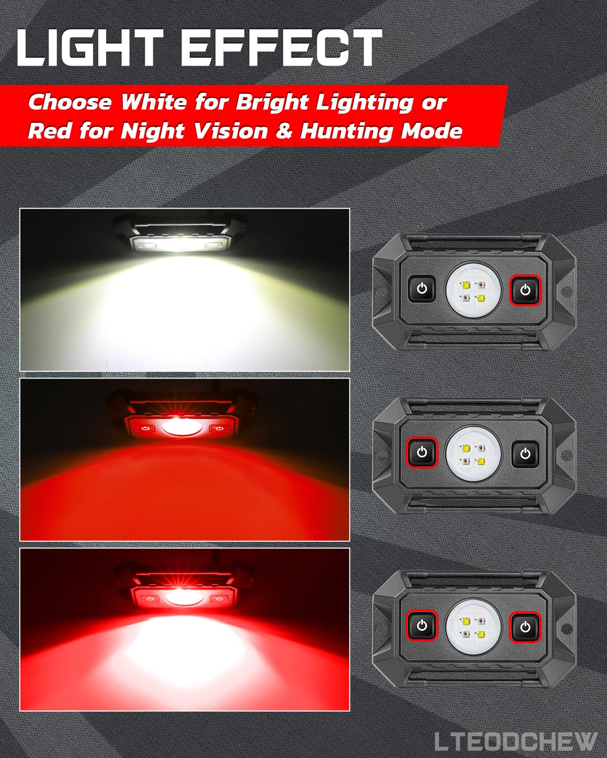 LED UTV Dome Light Red White 12V W/Switch, IP68 Waterproof Aluminum Universal Roll Bar Mount LED Interior Dome Light for UTV Can-Am Commander Defender Maverick X3 ATV Polaris RZR Truck