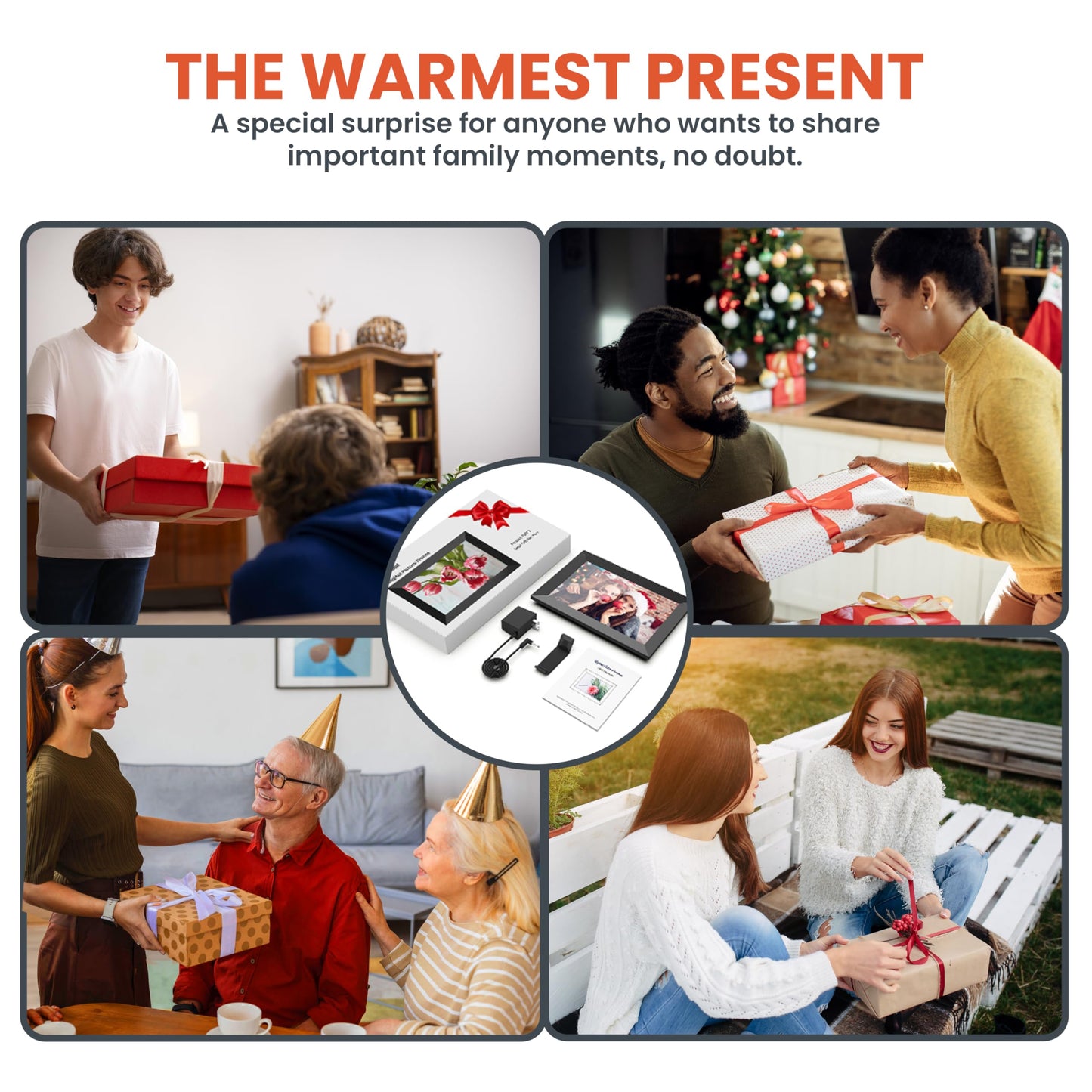 64 GB Frameo 10.1 Inch WiFi Digital Photo Frame | Digital Picture Frame with Large Storage (32GB Built-in+32GB SD Card)1280x800 HD IPS HD Touch Screen,Frameo Digital Frame Multi-Users & Auto Rotation