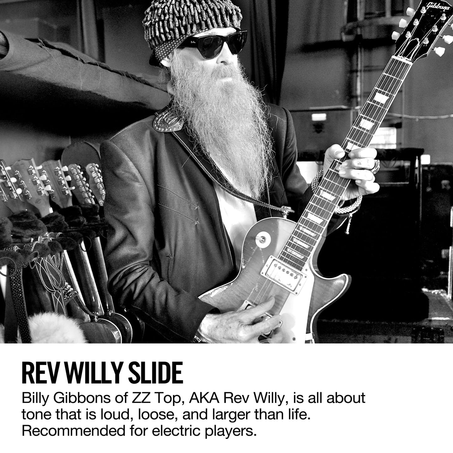 Dunlop RWS12 Billy Gibbons Mojo Guitar Slide, Porcelain, Large