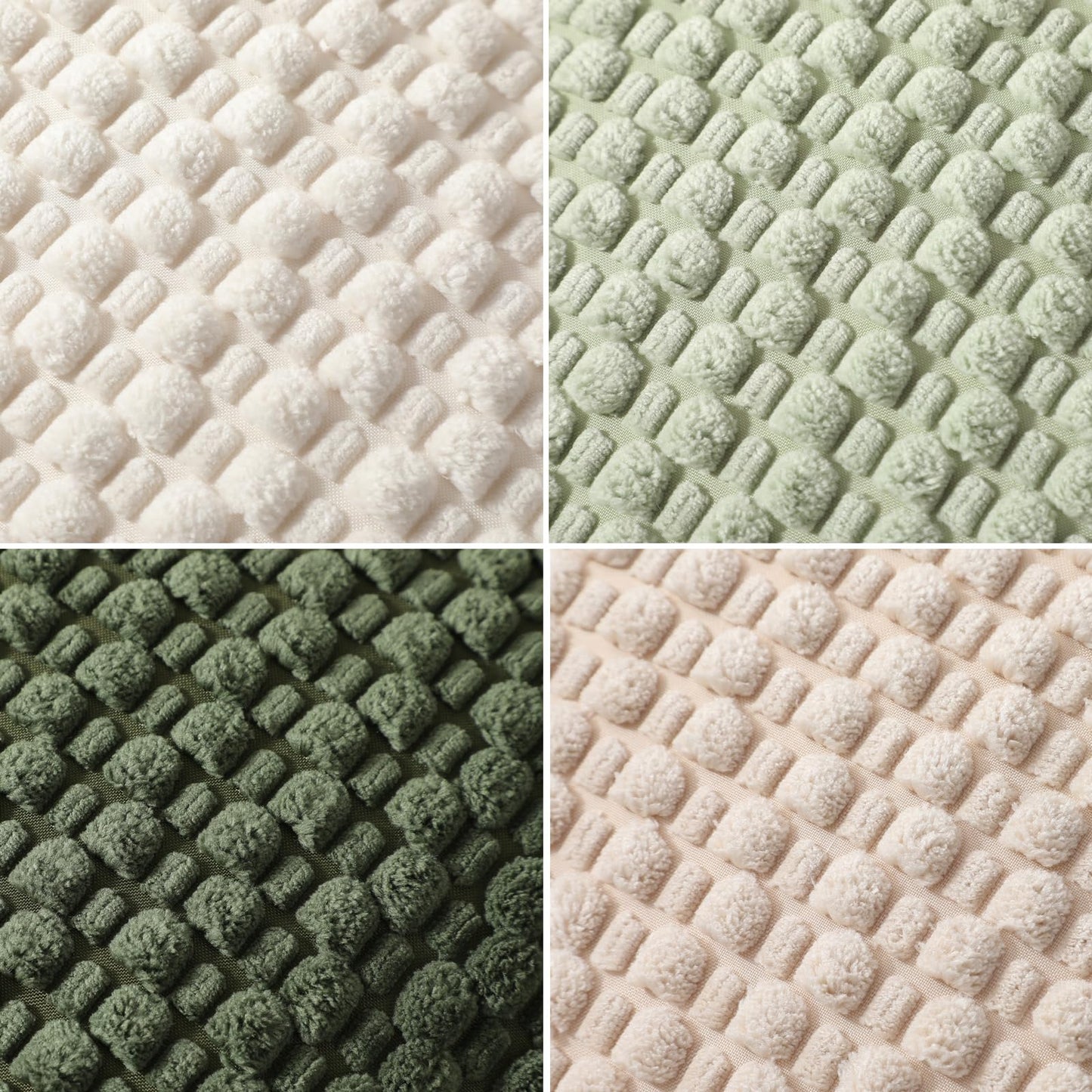 Boho Farmhouse Fall Throw Pillow Covers 18x18 Inch Set of 4 Soft Mordern Nordic Cushion Covers Soft Corduroy Home Decor for Couch Bed Sofa Living Room (Fresh Green)
