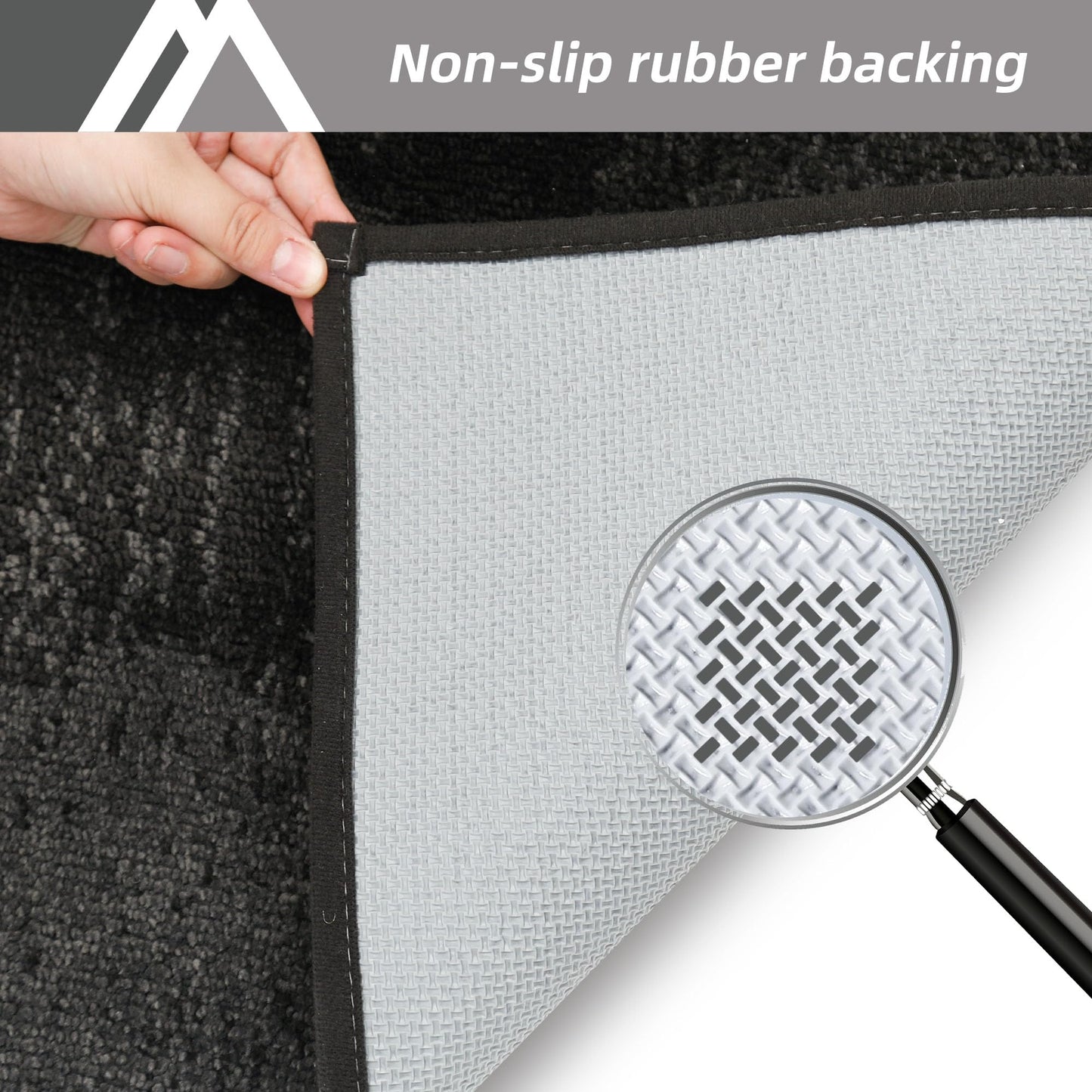 COSY HOMEER Door Mat Entrance, 32"x48" Non-Slip Absorbent Doormat for Front Door, Low Profile Dirt Trapper Entryway Mat, Washable Rugs for Paws & High Traffic Areas, Dark Gray