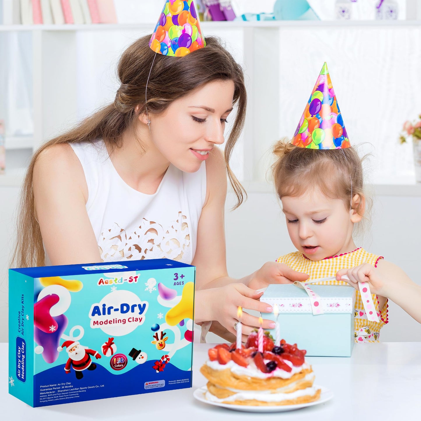 Air Dry Clay 156 Colors, Modeling Clay for Kids, Model Magic Clay, DIY Molding Clay Kit with Sculpting Tools, Soft and Non-Sticky, Arts and Crafts Gift for Boys Girls Kids