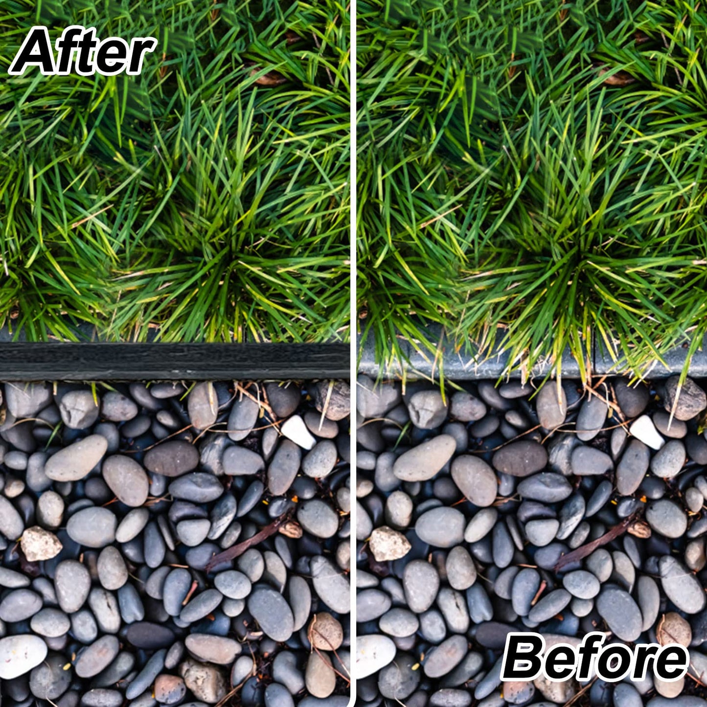 Garden Edging 66FT, 2in Tall Landscape Edging Kit Lawn Edging with 60pcs Spikes Edging Border for Flower Beds Surrounds, Yard Edging, Sidewalks, Pathway Paver, Black