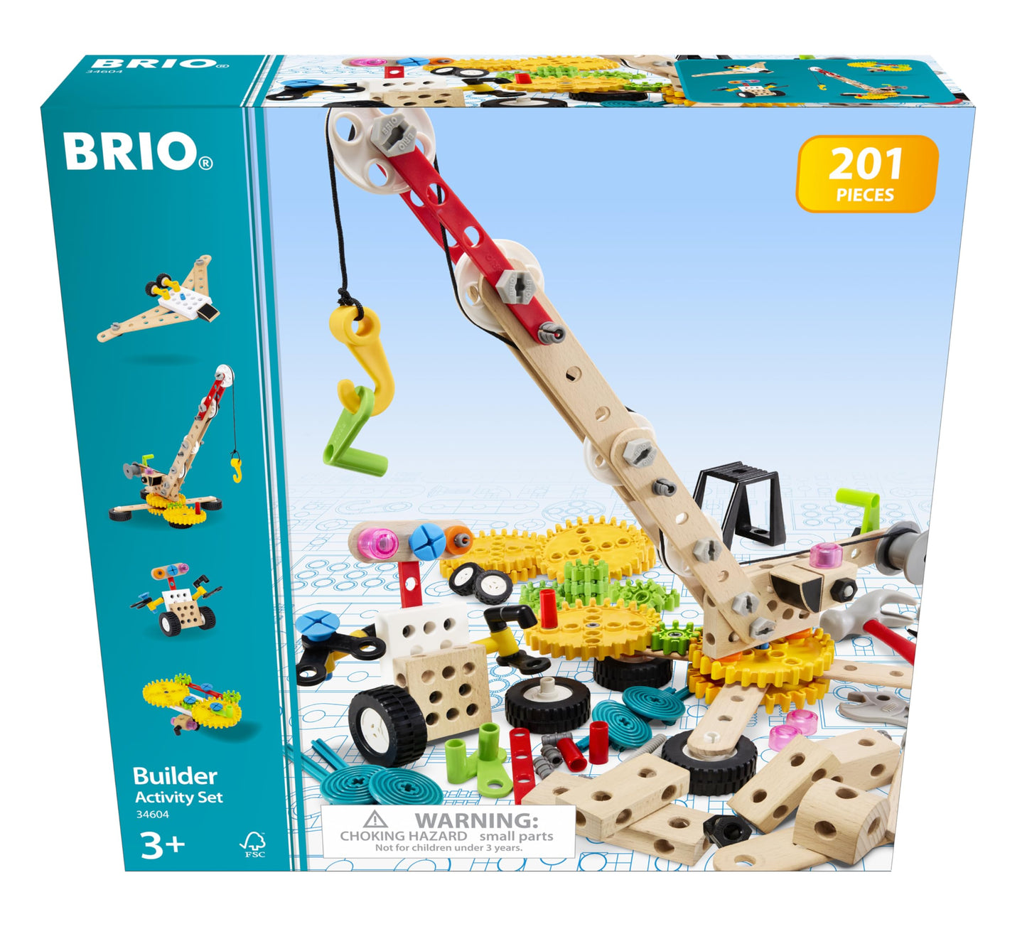 BRIO Builder - 34604 Builder Activity Set | Educational Roleplay & Construction Toy for Kids Aged 3 Years Up