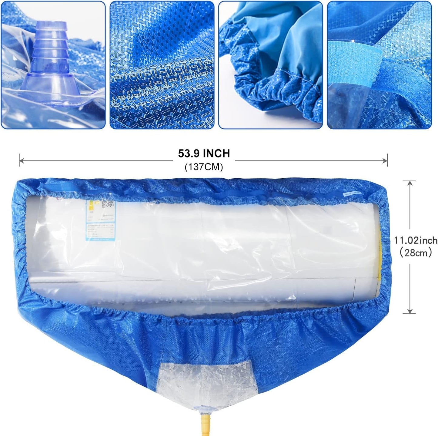 Split Air Conditioning Service Bag with Water Pipe, Wall Mounted Air Conditioning Cleaning Kit (Large)