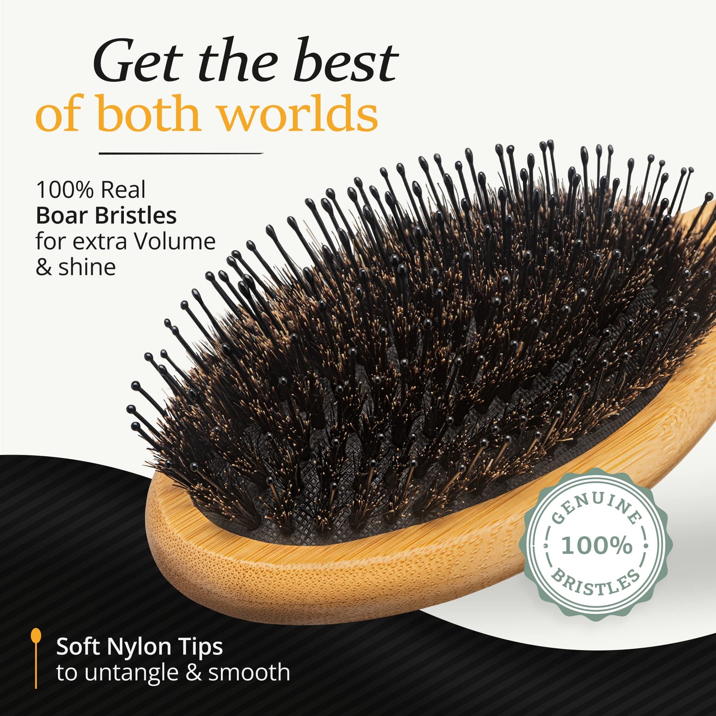 Belula Premium Boar Bristle Hair Brush for Men Set.Styling Mens' Hair Brush with Nylon Pins. Boar Bristle Brush, 2 x Palm Brush, Wooden Comb & Travel Bag Included.