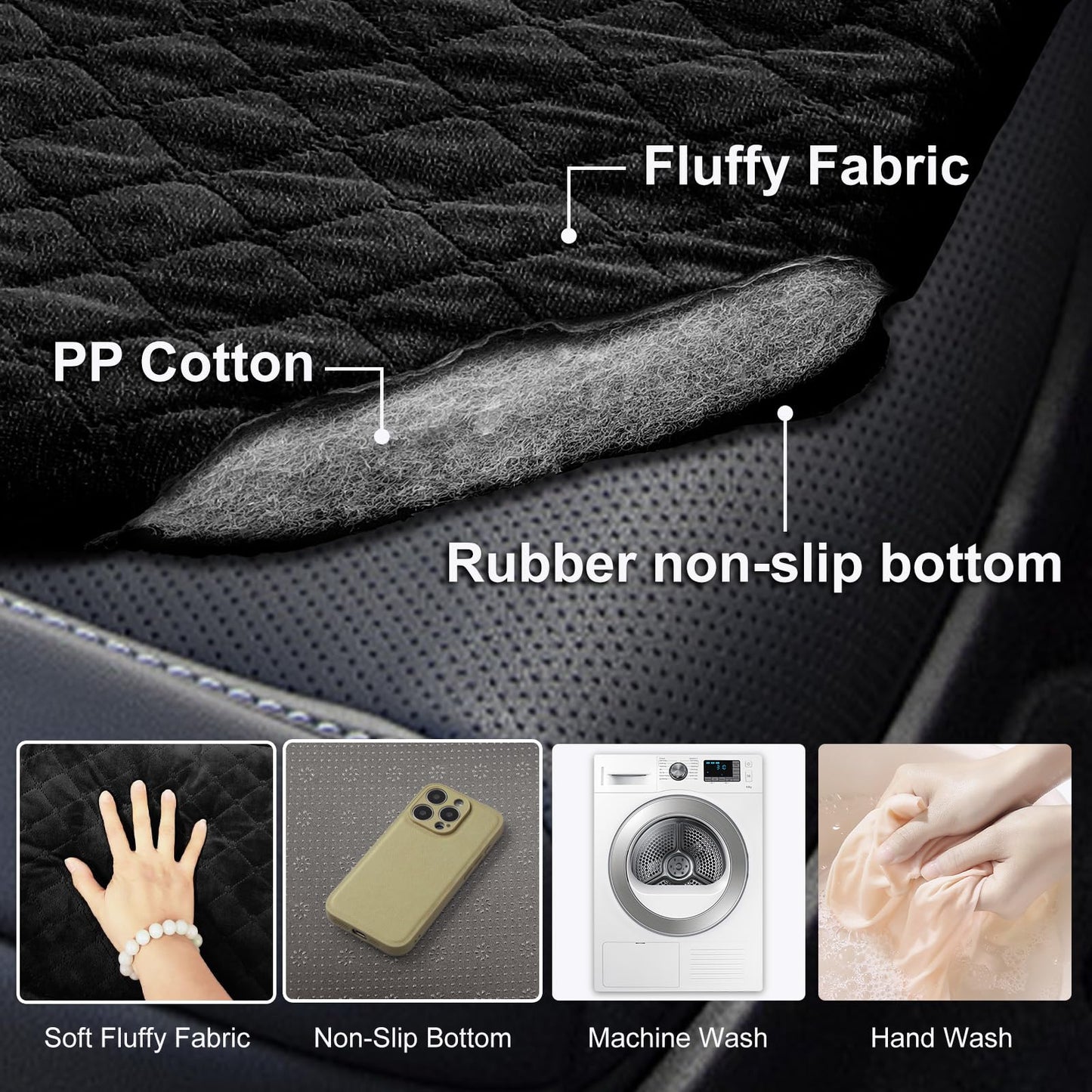 XUYEDOGLSH Dog Car Seat Cover and Back Seat Extender Custom Blankets,Suitable for Car Travel Dog Bed and Car Hammock Mat, Sofa Cushion, Comfortable Non-Slip Sole Design (Gray 51.2 * 23.6")