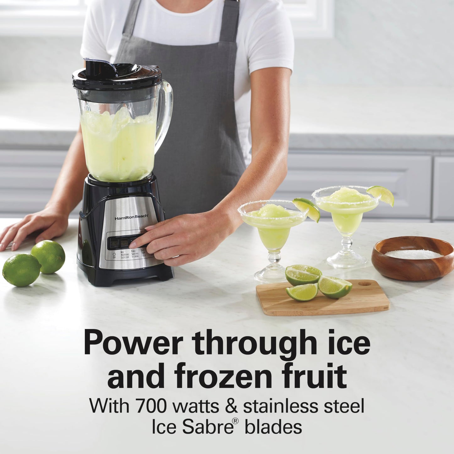 Hamilton Beach 58148 Blender to Puree - Crush Ice and Make Shakes and Smoothies - 40 Oz Glass Jar - 12 Functions - Black and Stainless, 8.66 x 6.5 x 14.69 inches