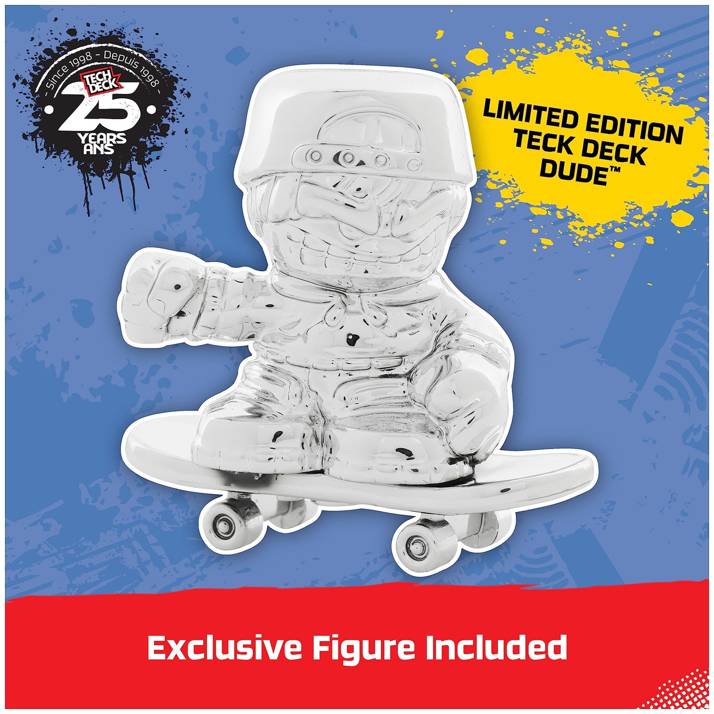 Tech Deck, 25th Anniversary 8-Pack Fingerboards with Exclusive Figure, Collectible and Customizable Mini Skateboards, Kids Toys for Ages 6 and up