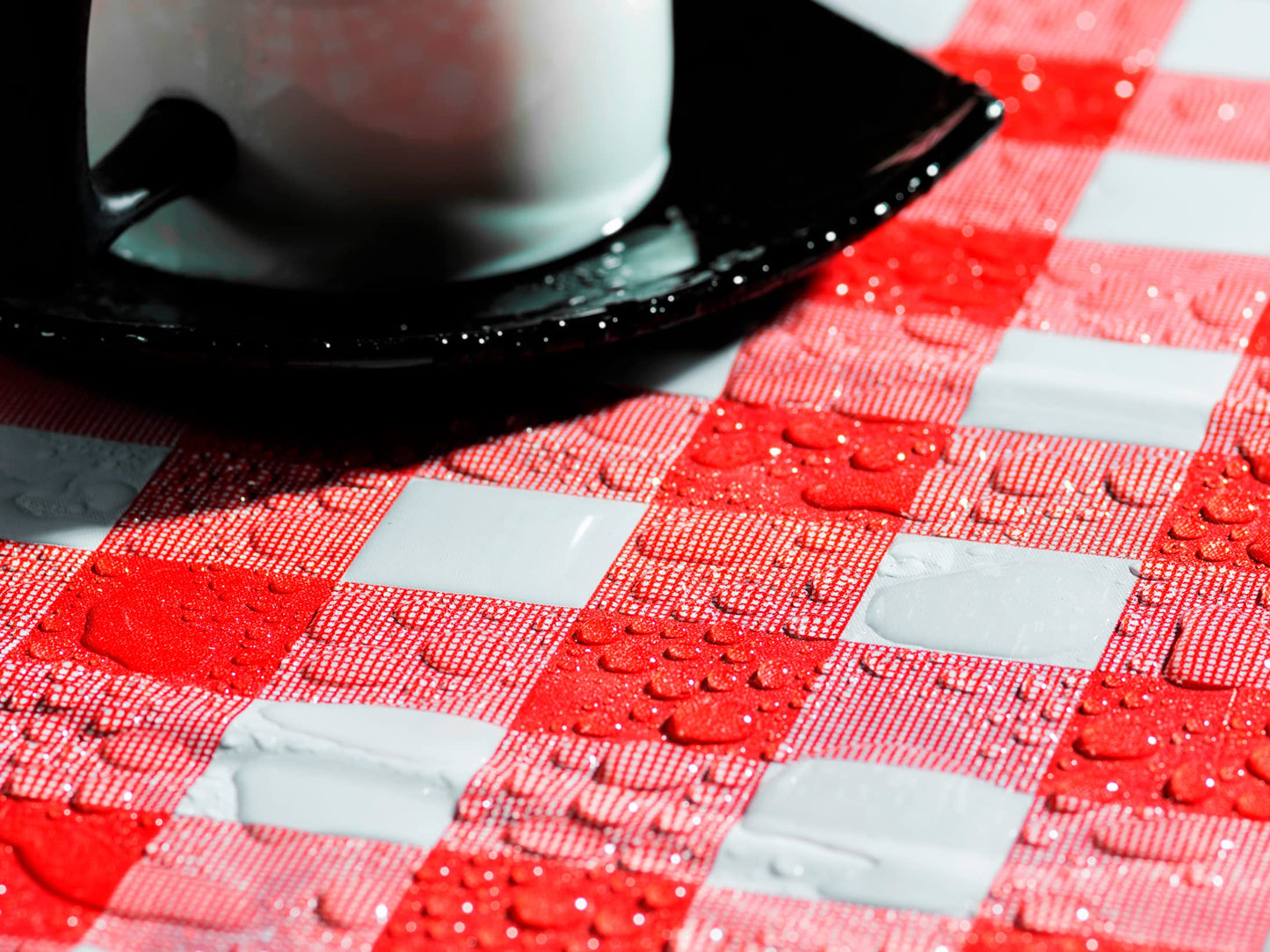 Neatalia Red Checkered Plastic Table Cover Roll - 54 in X 120 Ft - Disposable Red Checkered Table Cloth Roll with Cutter Box Great for Parties and Banquets Disposable Tablecloth Rolls | 6 Cover Clips