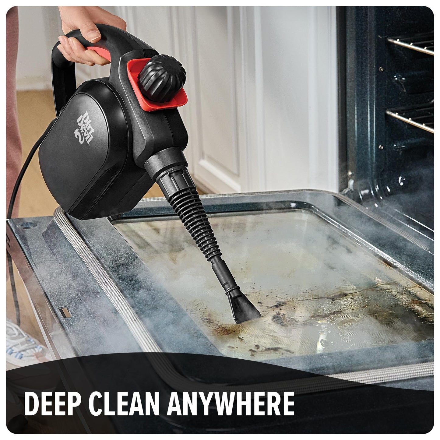 Dirt Devil 7-in-1 Portable Handheld Steamer, with Specialized Multi-Surface Cleaning Tools, Steam Control, Powerful Chemical Free Cleaning, Lightweight, WD21000CA