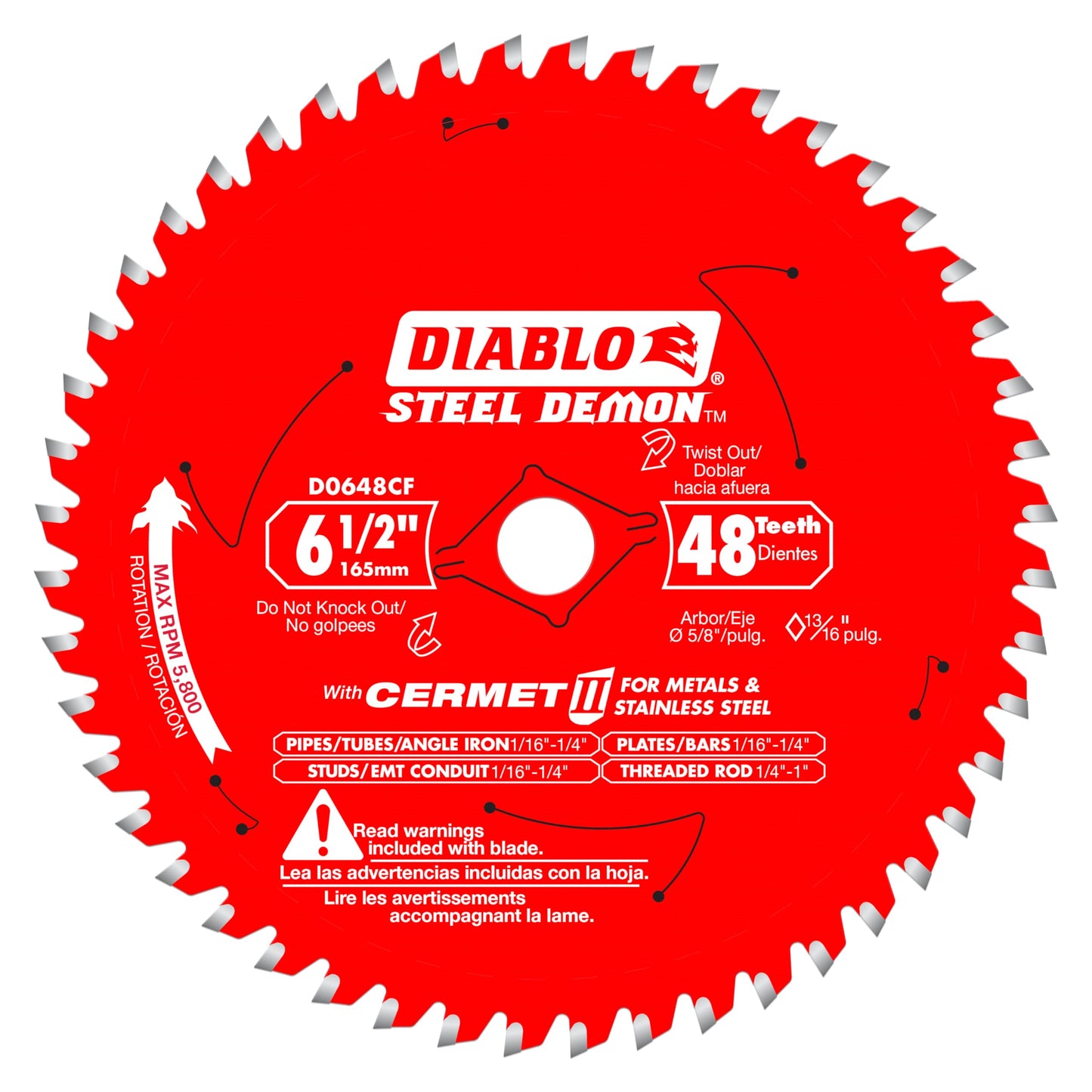 Diablo STL CERMET 6-1/2 48T BLK
