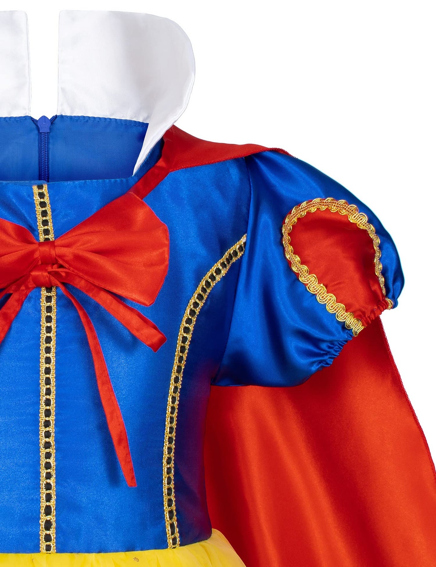 Princess Snow White Dress Costume for Toddler Girls Birthday Halloween Cosplay Party with Accessories 6-7 Years