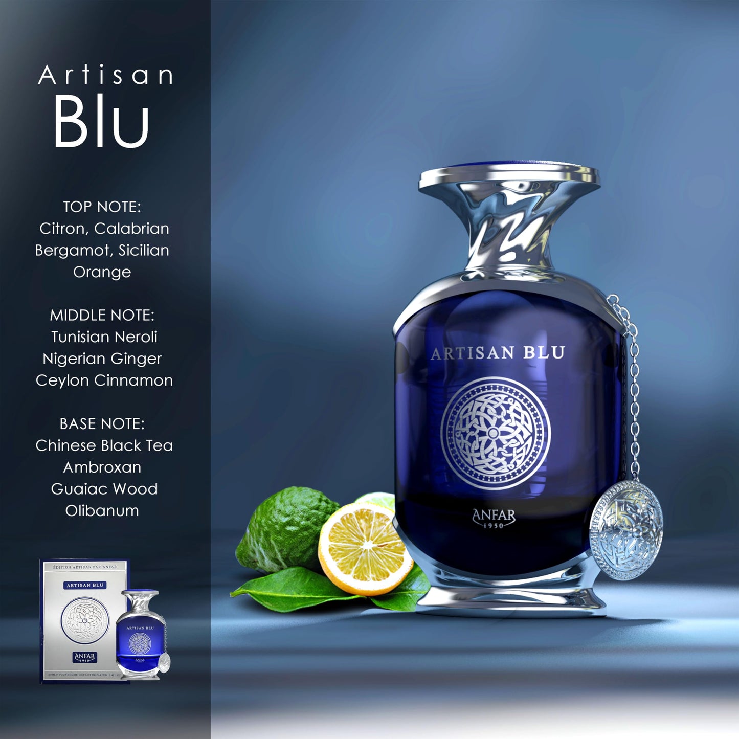 Anfar Edition Artisan Blu Extrait De Parfum Spray Men -3.4 oz