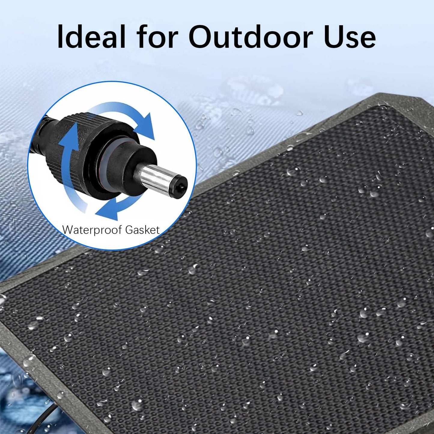 Folgtek Solar Charger 5200 mAh Solar Panel Wildlife Camera External Power Bank, 6V/9V/12V Output, 1.7/2.1mm DC Connector for Wildlife Security Camera, Doorbell etc