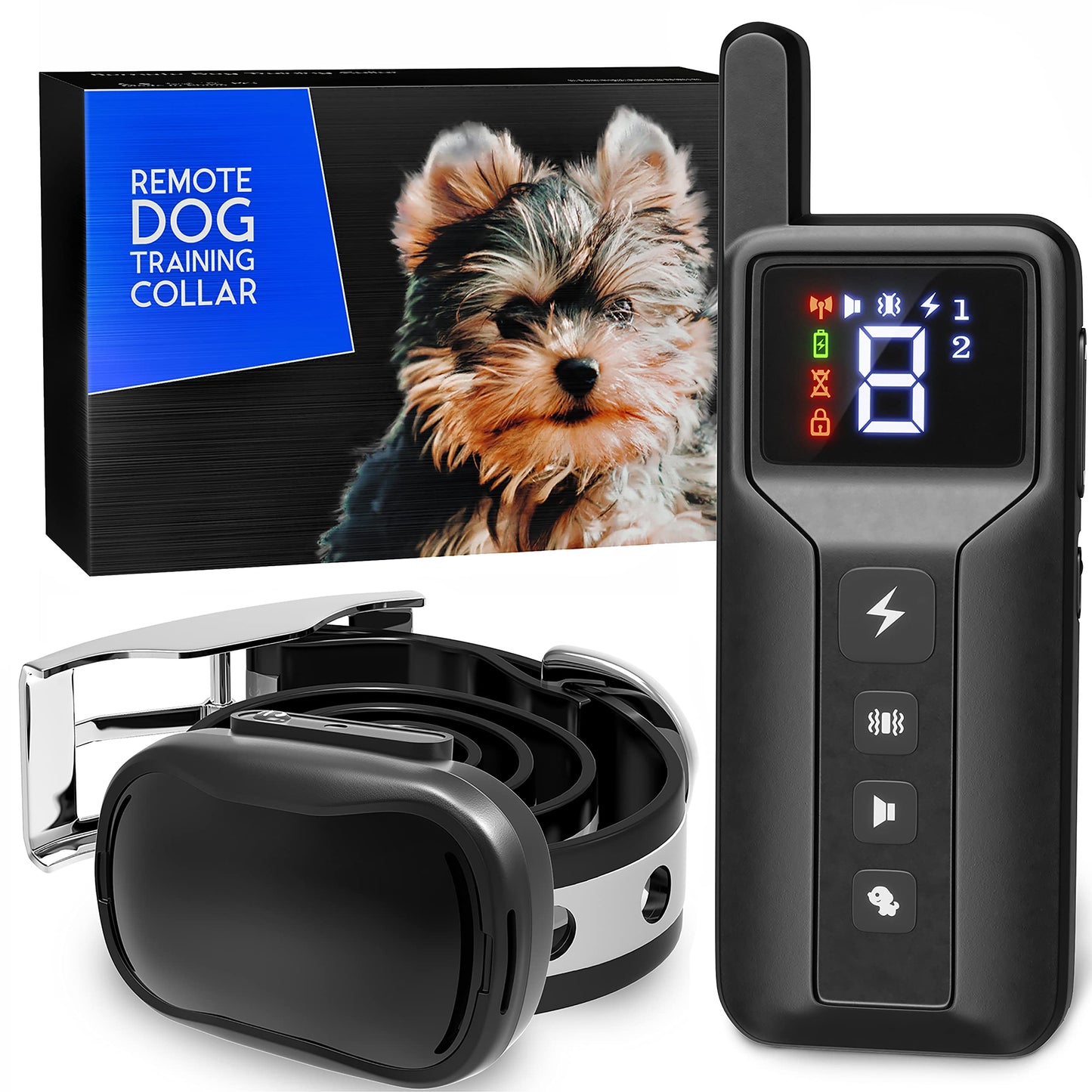 Extra Small Size Dog Training Collar with Remote - Perfect for Small Dogs 5-15lbs and Puppies - Waterproof & 1000 Ft Range