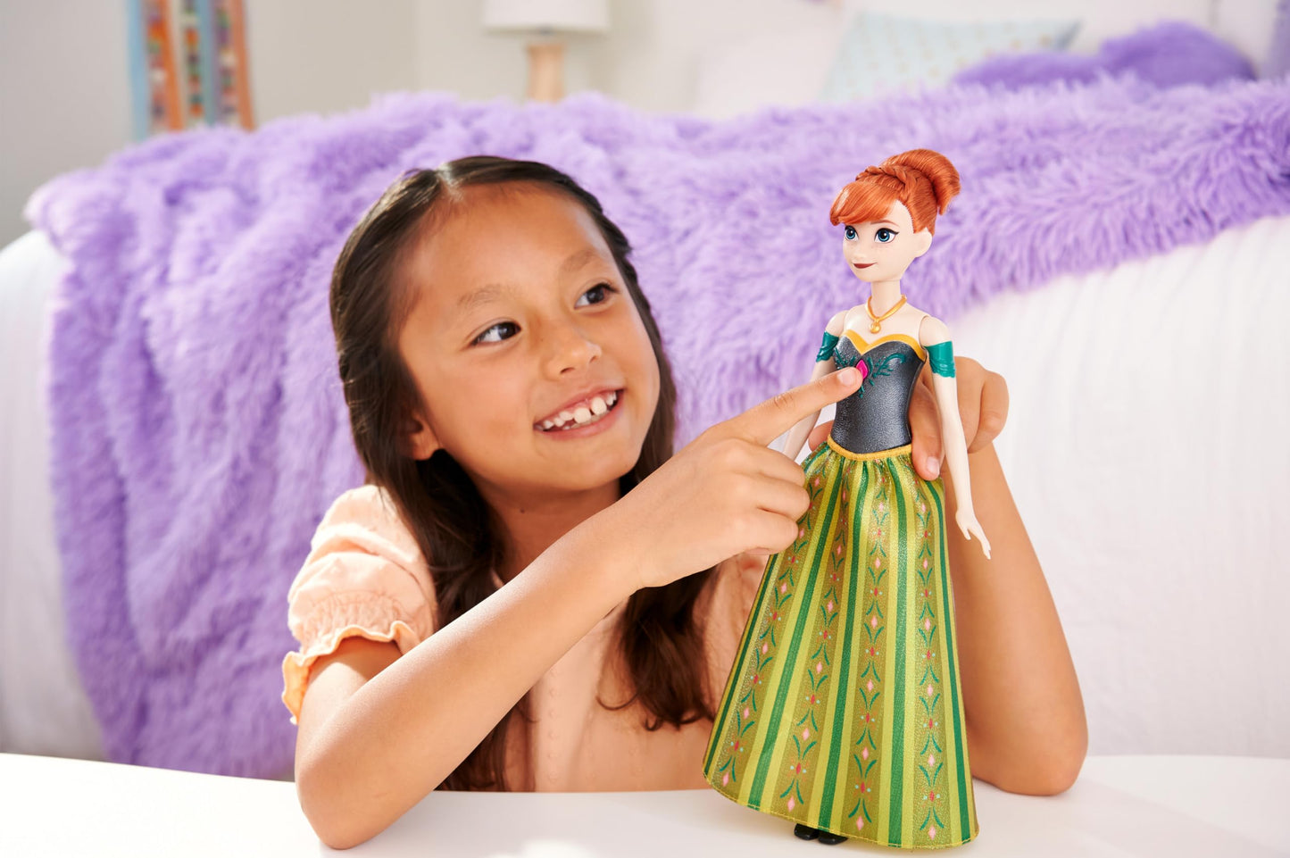 Mattel Disney Frozen Toys, Singing Anna Doll in Signature Clothing, Sings “for The First Time in Forever” from The Disney Movie Frozen, Toys for Kids