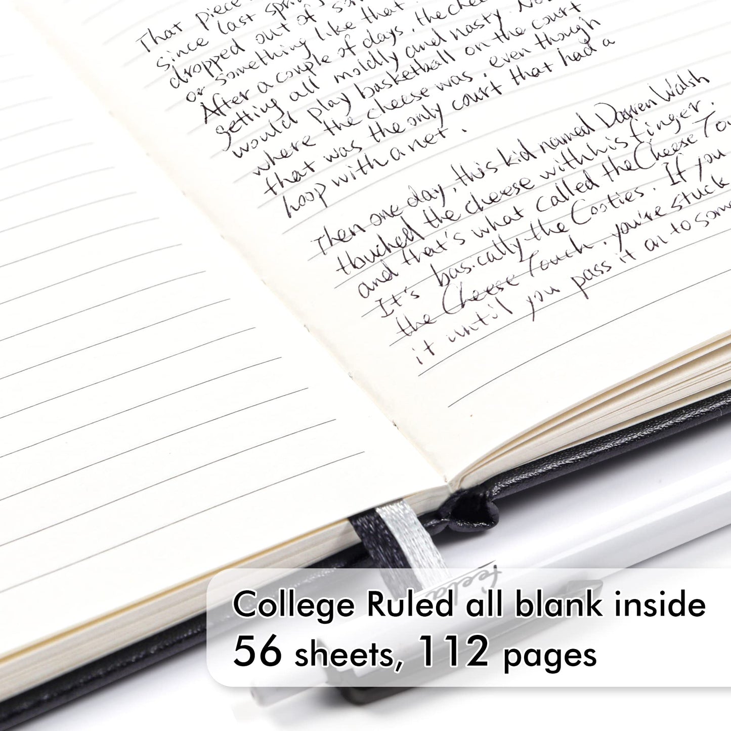 feela 15 Pack Pocket Small Notebooks Bulk, Mini Cute Notepads Hardcover College Ruled Lined Journals with Pen Holder for School Business Memos, with 15 Black Pens, 3.5”x 5.5”, A6, Black