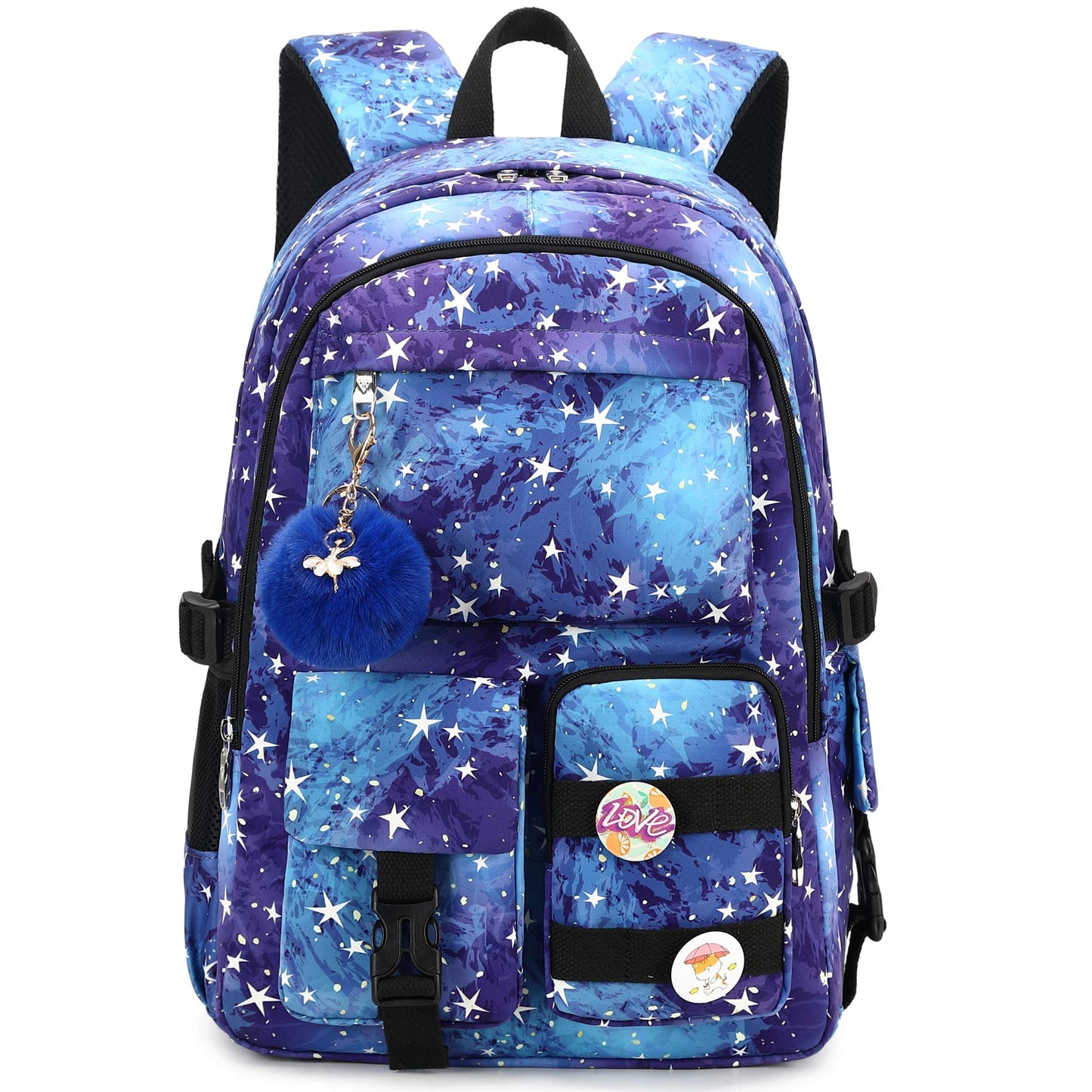 Laptop Backpacks for Women 16 Inch School Bag College Backpack Travel Daypack Large Bookbags for Teens Girls Students (Galaxy Blue)