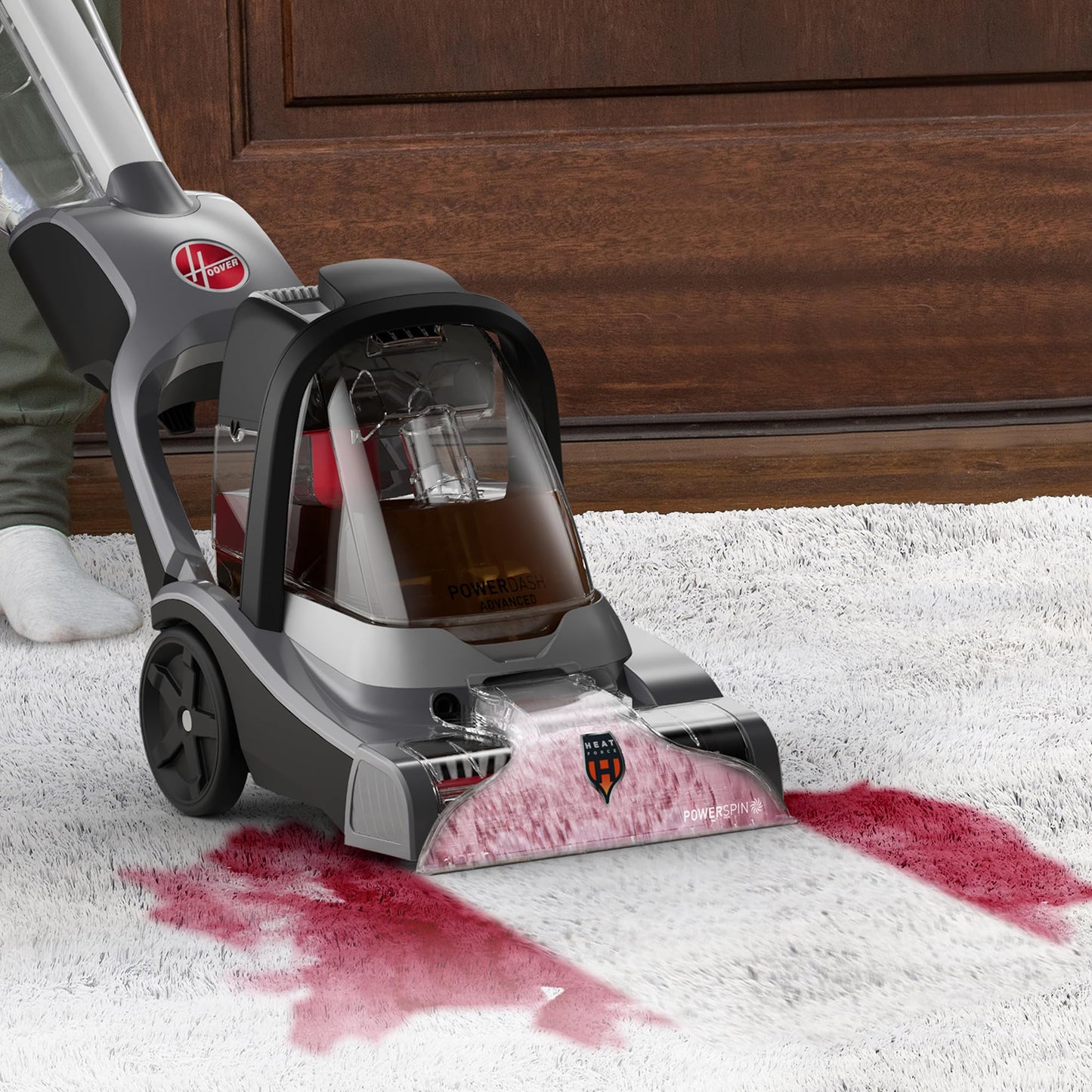 Hoover Oxy Carpet Cleaner Solution,128 oz. Ocean Breeze Scent, Deep Cleaning Carpet Shampoo Solution, Removes Tough Colored Stains from Carpet and Upholstery, Pair with Hoover Carpet Cleaner Machine
