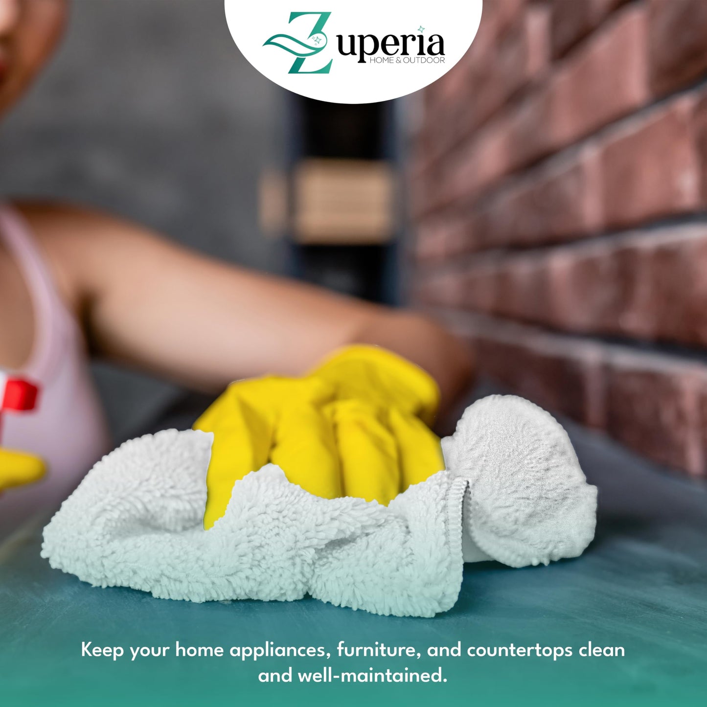 ZUPERIA 100% Cotton Terry Towels Cleaning Cloths,Multipurpose, Highly Absorbent, Reusable Cotton Rags, White Bar Towels & Cleaning Rags for Everyday Usage (White, 12 x 12)