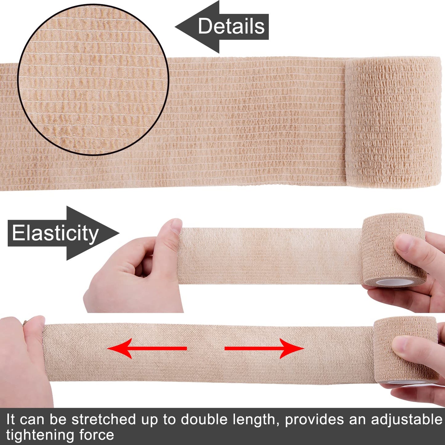BQTQ 84 Rolls Self Adhesive Bandage Wrap 2 Inch x 5 Yards Self Adherent Wrap Tape Breathable Athletic Wrap Stretch Bandage Self Sticking Bandge Wrap for Athletic Sports(Rich Color)