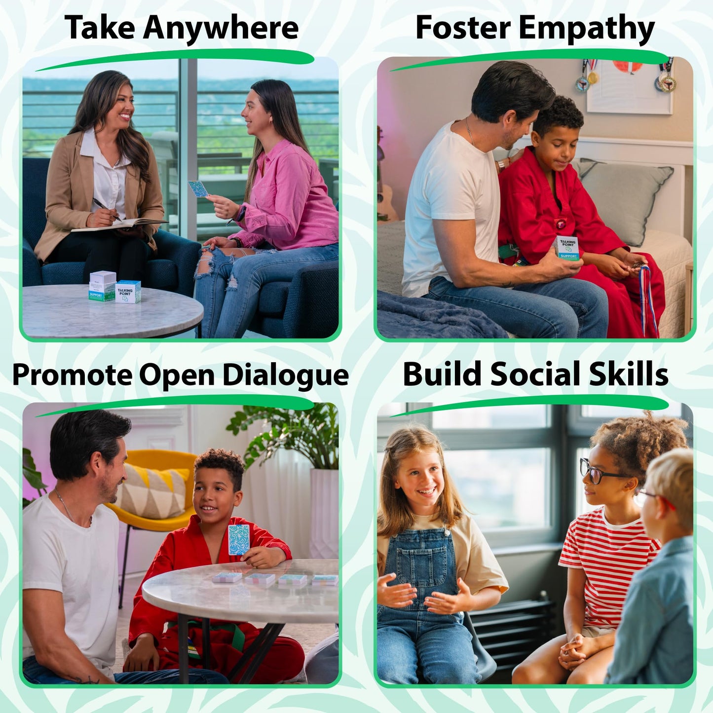 200 Safe, Trauma-Informed Conversation Starter Cards for Stronger Families - Build Support, Trust and Connection While Promoting A Sense of Safety - Parents Adults Children's Therapy Icebreaker Game