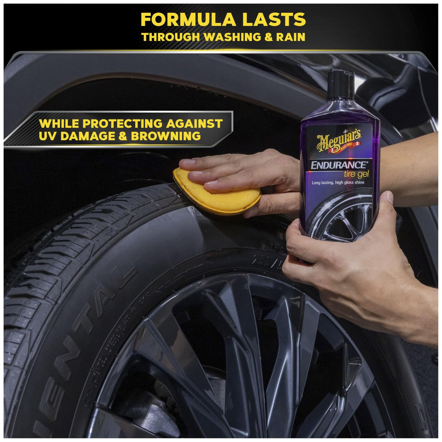 Meguiar's G7516 Endurance Tire Gel - 16 oz. Premium Tire Gel for a Lasting Glossy Shine